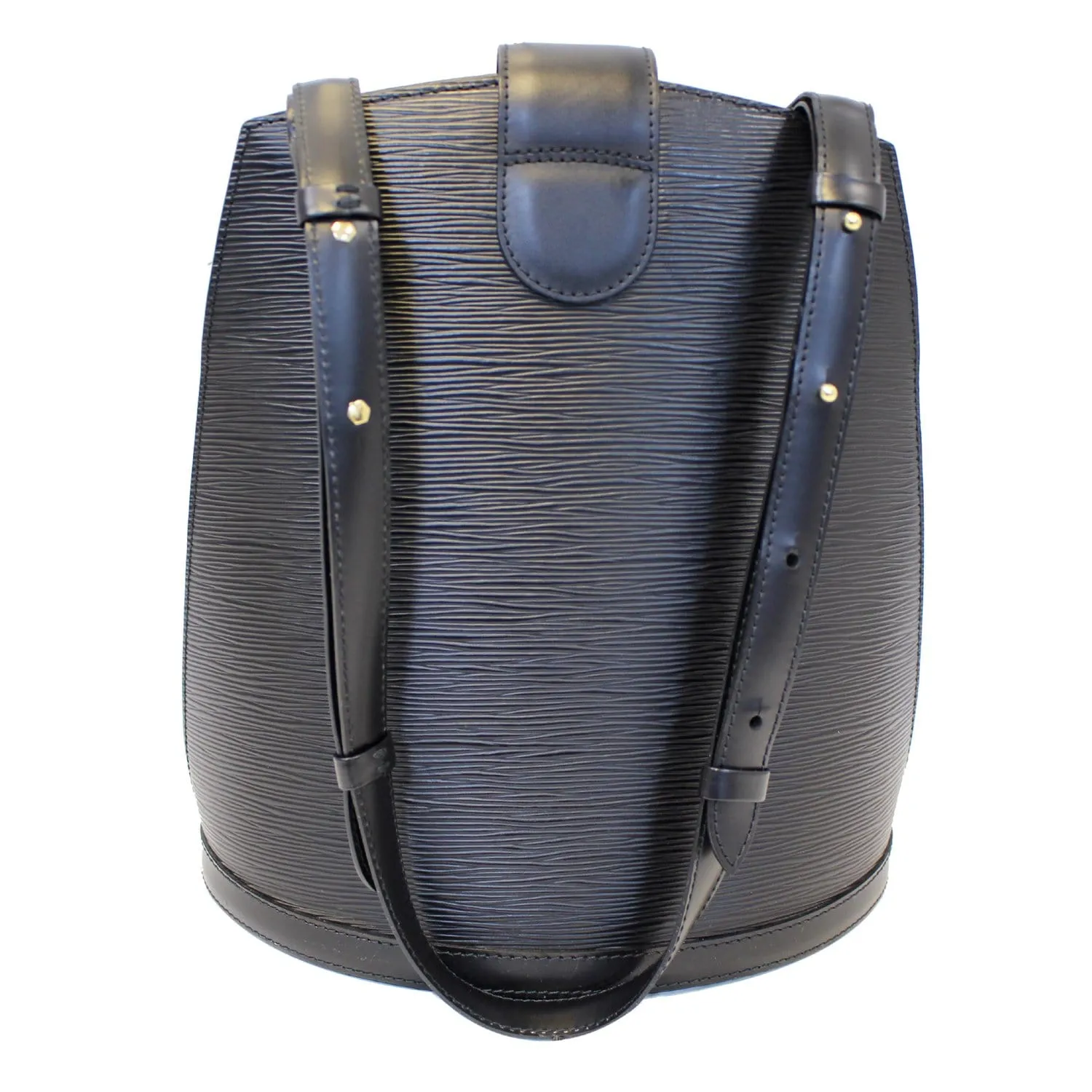 LOUIS VUITTON Cluny Epi Leather Shoulder Bag Black