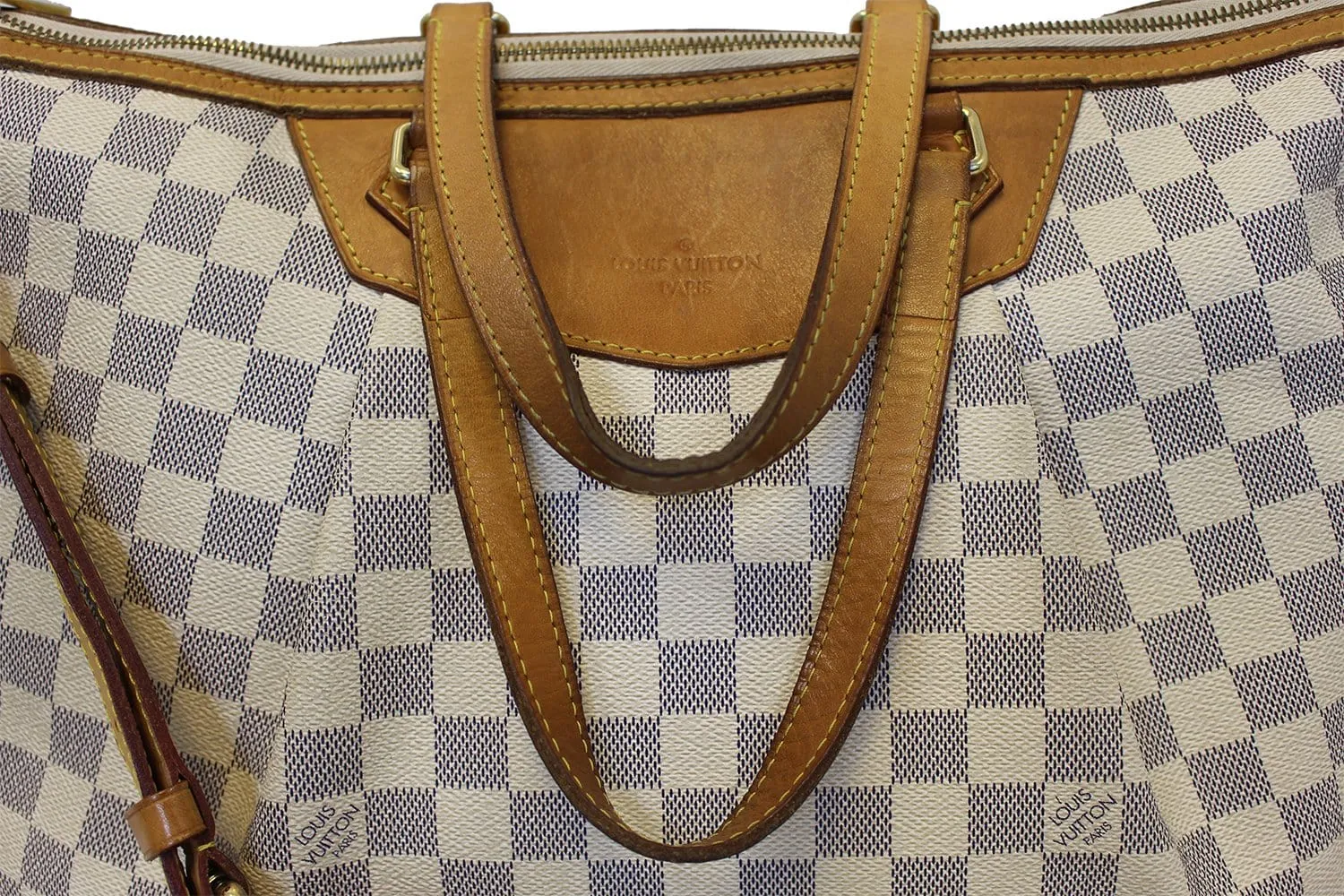 LOUIS VUITTON Damier Azur Siracusa GM Shoulder Handbag