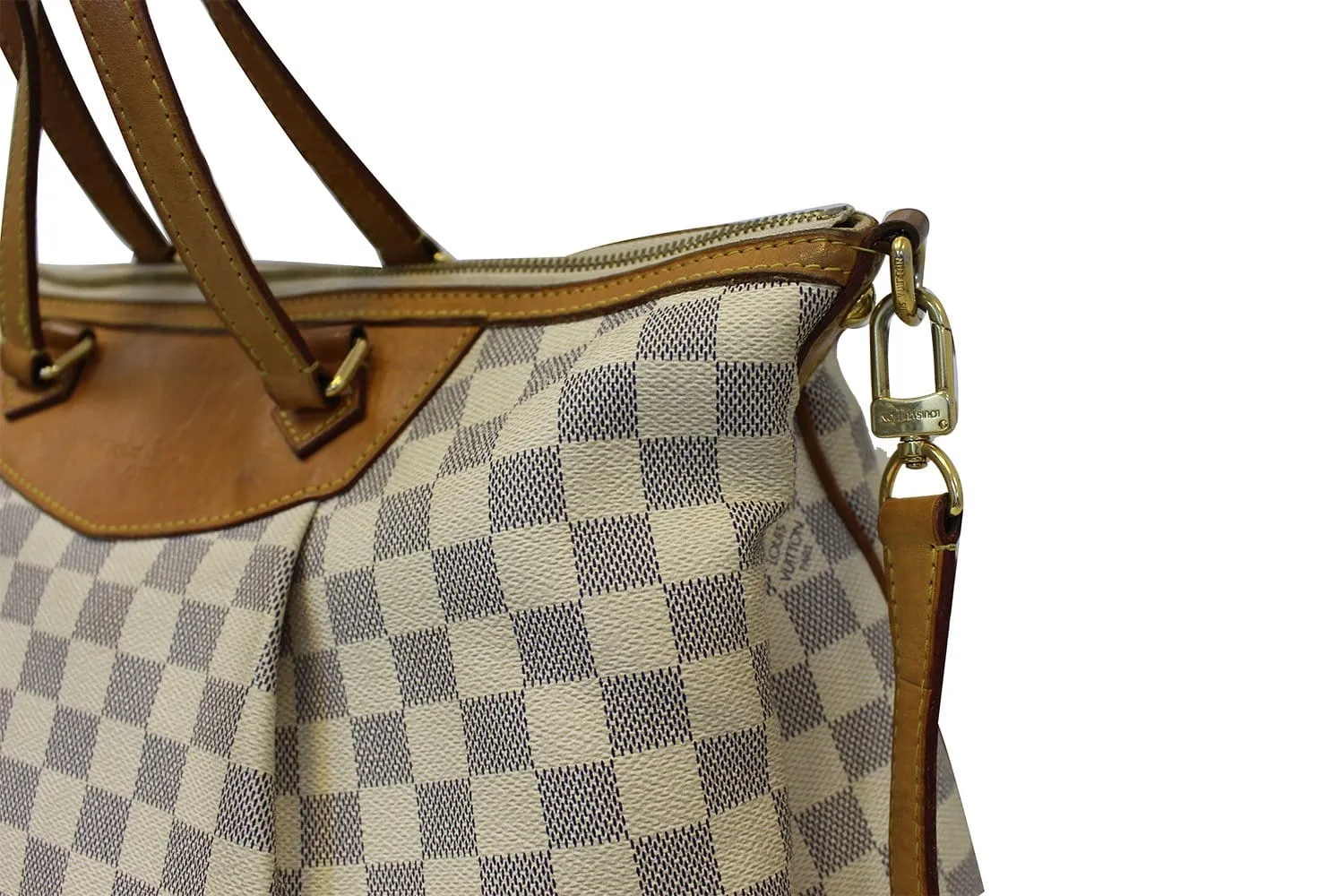LOUIS VUITTON Damier Azur Siracusa GM Shoulder Handbag