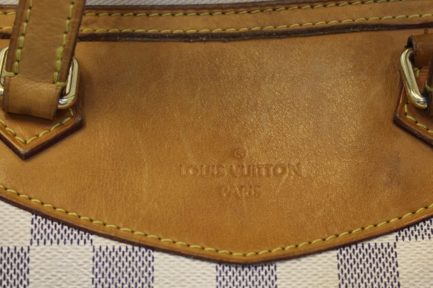 LOUIS VUITTON Damier Azur Siracusa GM Shoulder Handbag