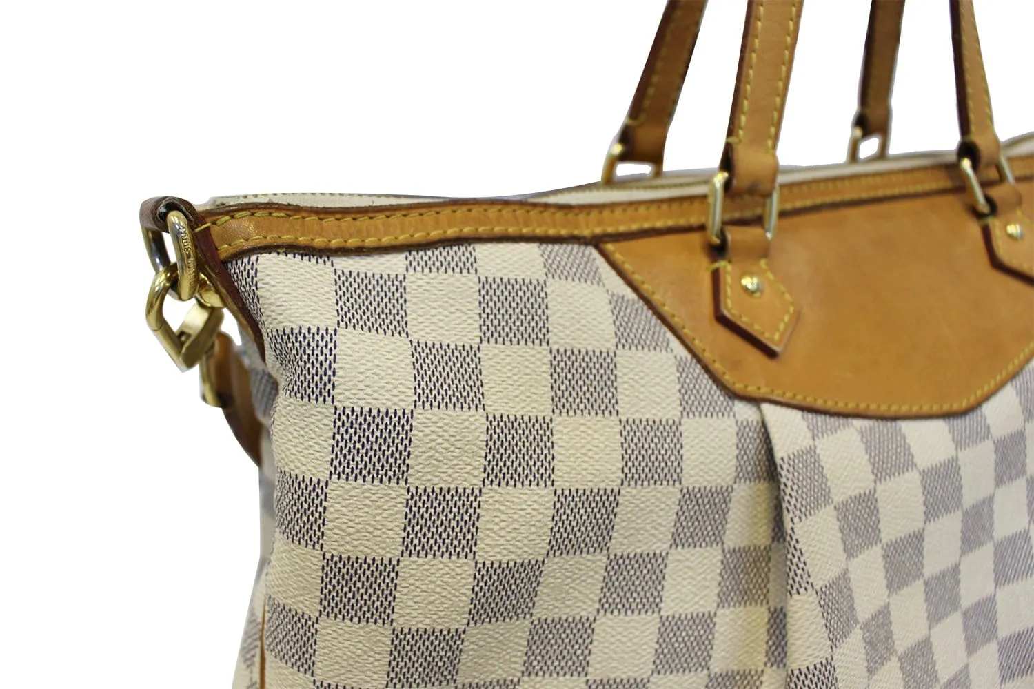 LOUIS VUITTON Damier Azur Siracusa GM Shoulder Handbag