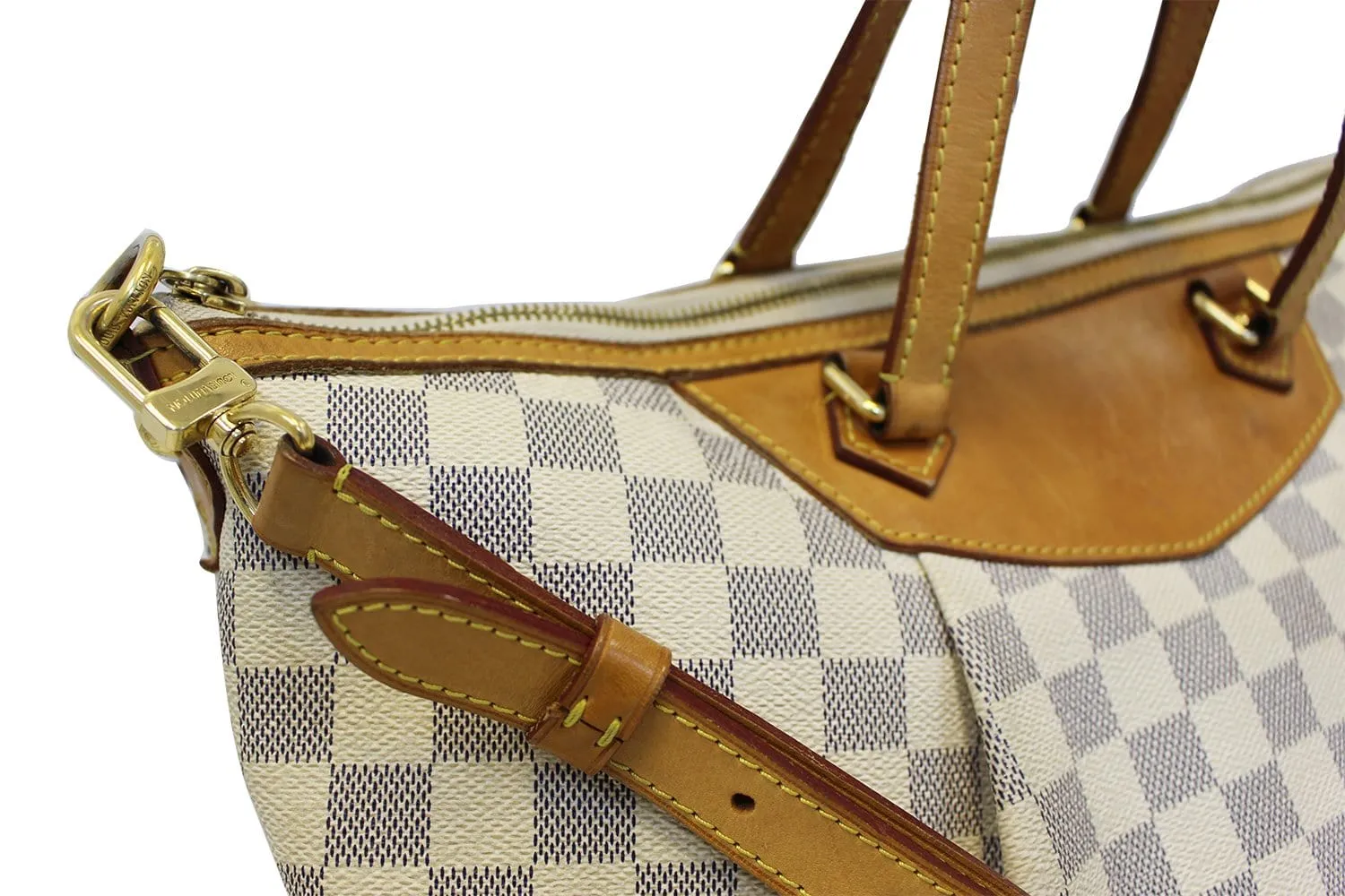 LOUIS VUITTON Damier Azur Siracusa GM Shoulder Handbag