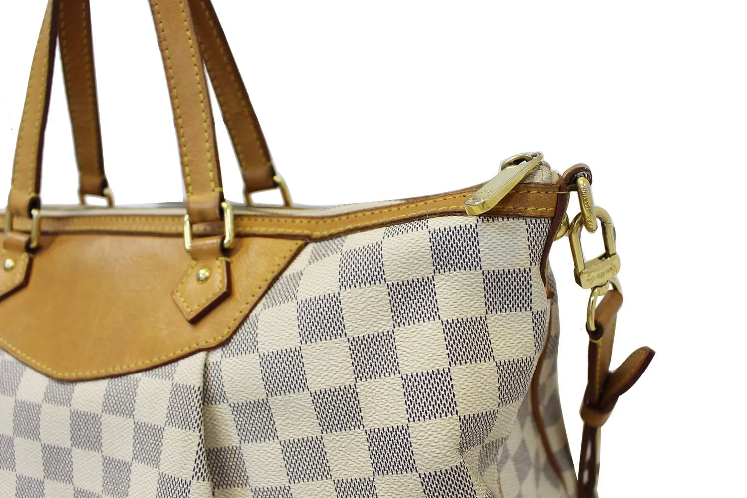 LOUIS VUITTON Damier Azur Siracusa GM Shoulder Handbag