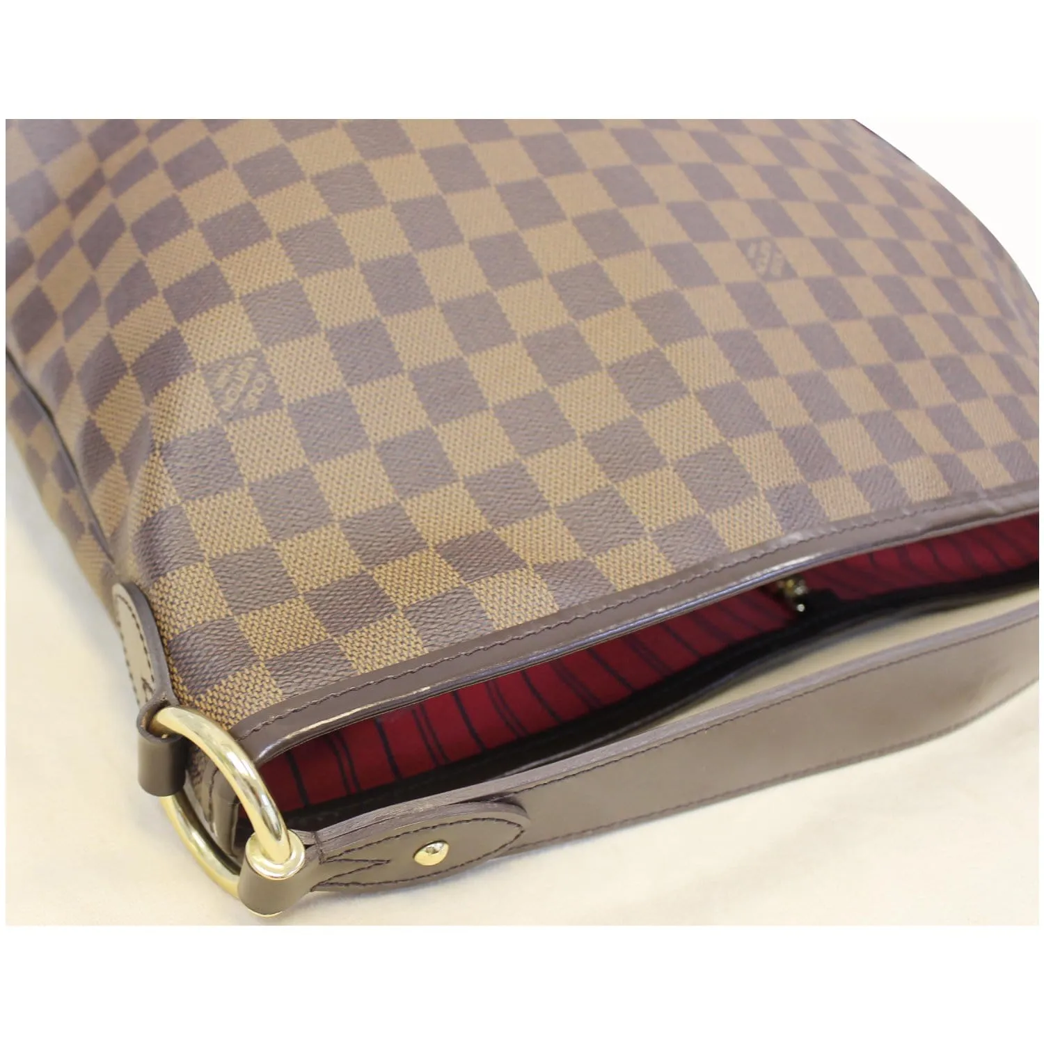 LOUIS VUITTON Delightful MM Damier Ebene Hobo Shoulder Bag