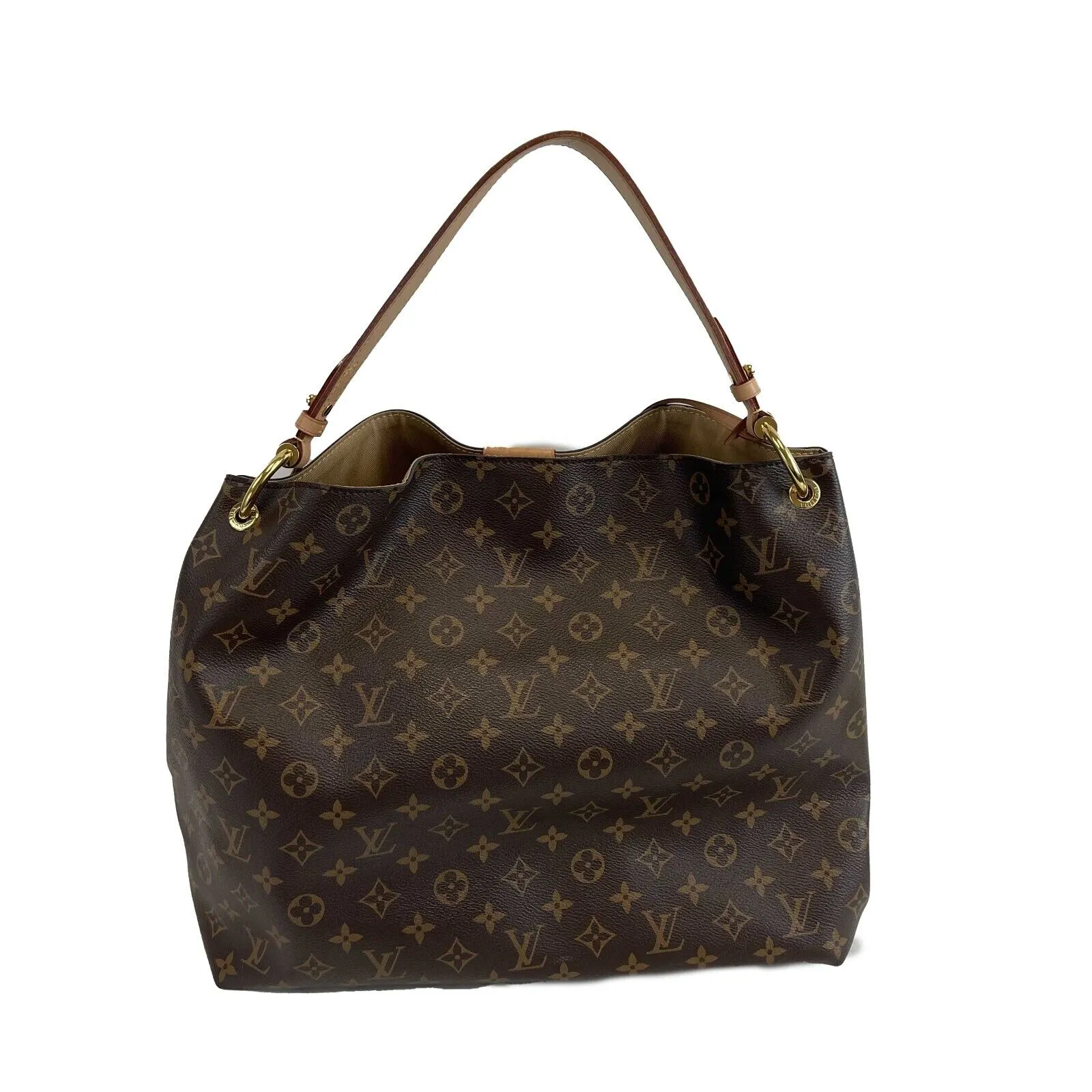 Louis Vuitton - Graceful MM - Brown/Beige Canvas Monogram Shoulder Bag