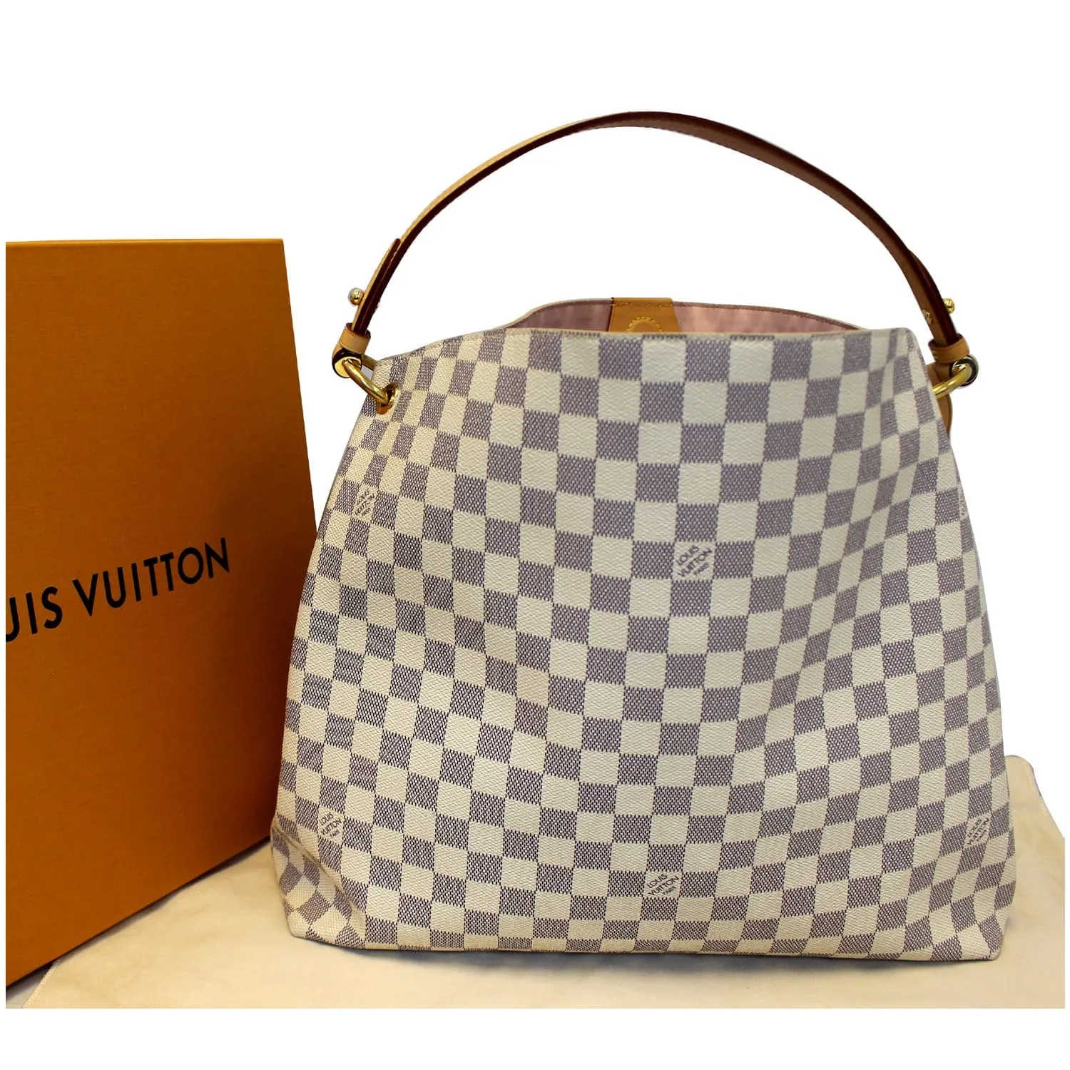 LOUIS VUITTON Graceful MM Damier Azur Shoulder Bag
