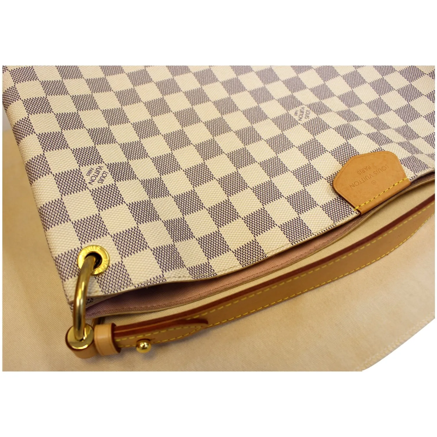 LOUIS VUITTON Graceful MM Damier Azur Shoulder Bag