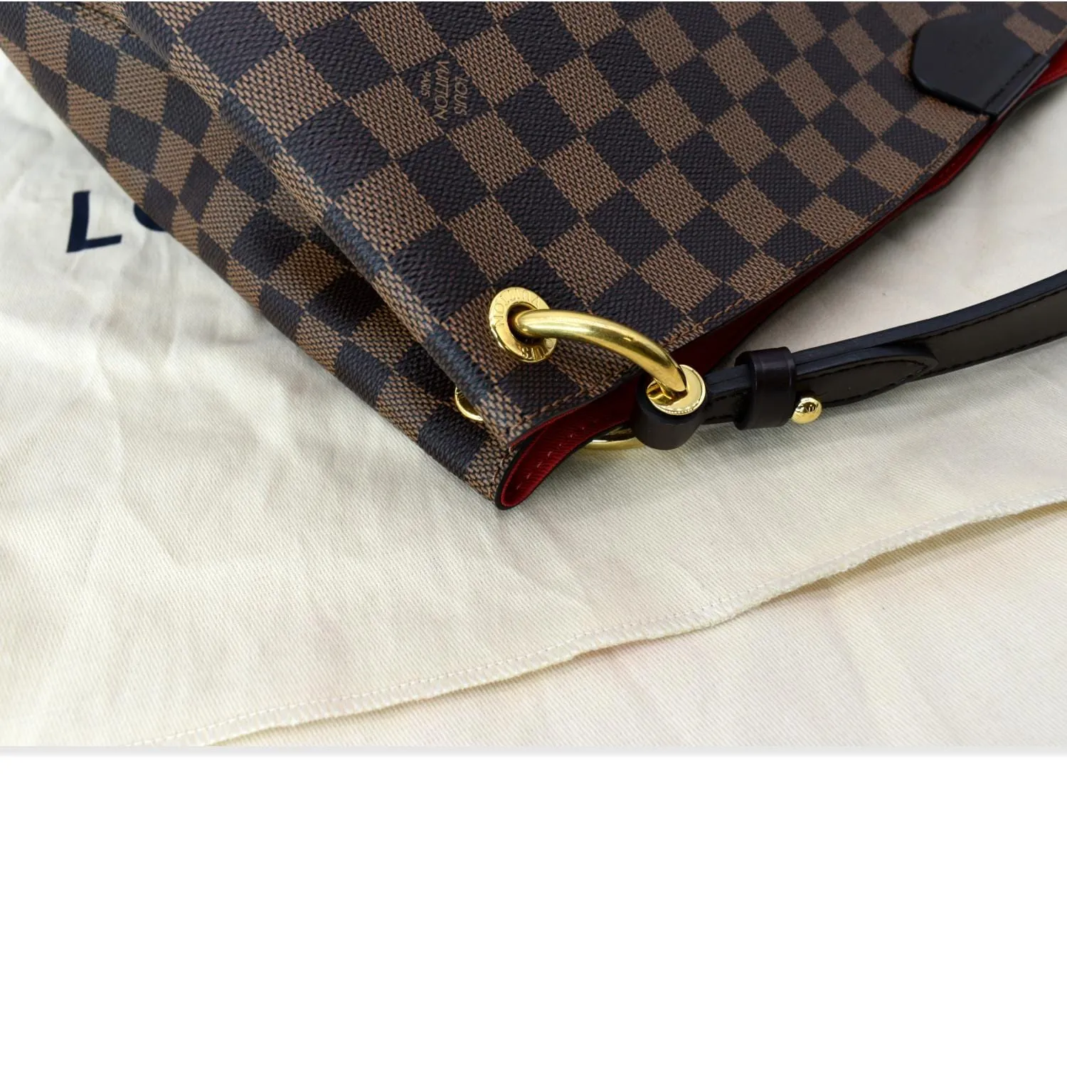 LOUIS VUITTON Graceful MM Damier Ebene Shoulder Bag Brown - Hot Deals