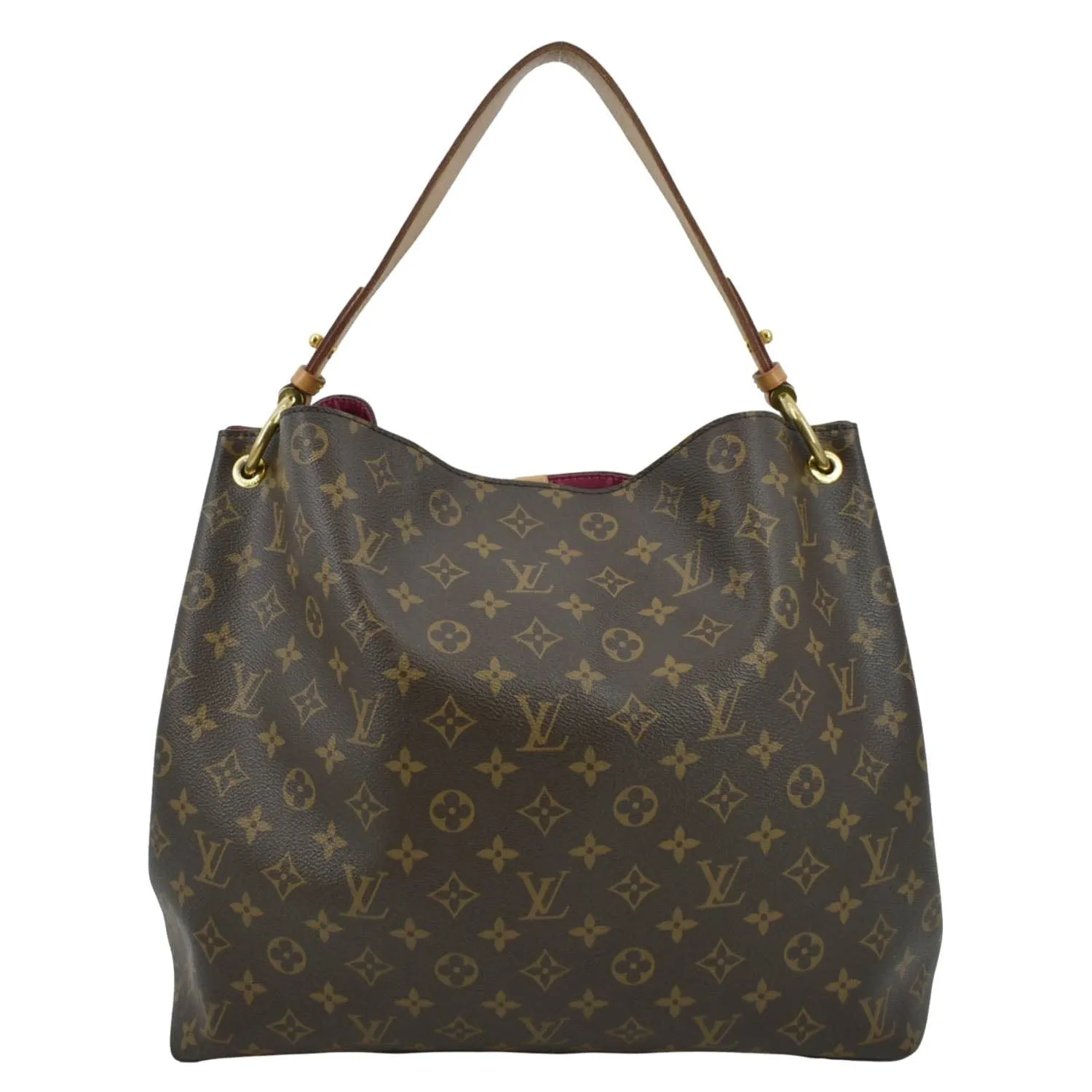 LOUIS VUITTON Graceful MM Monogram Canvas Shoulder Bag Brown
