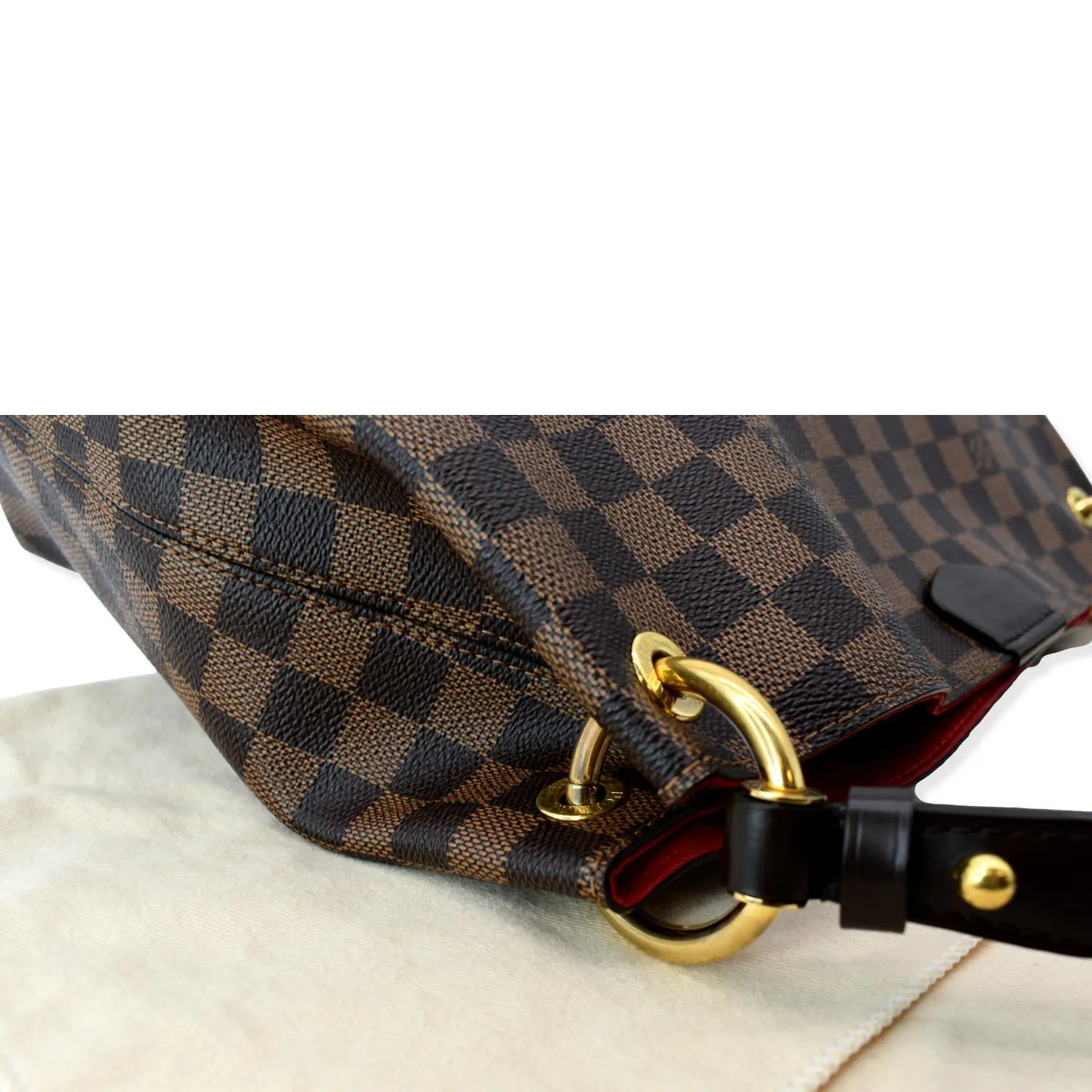 LOUIS VUITTON Graceful PM Damier Ebene Shoulder Bag Brown