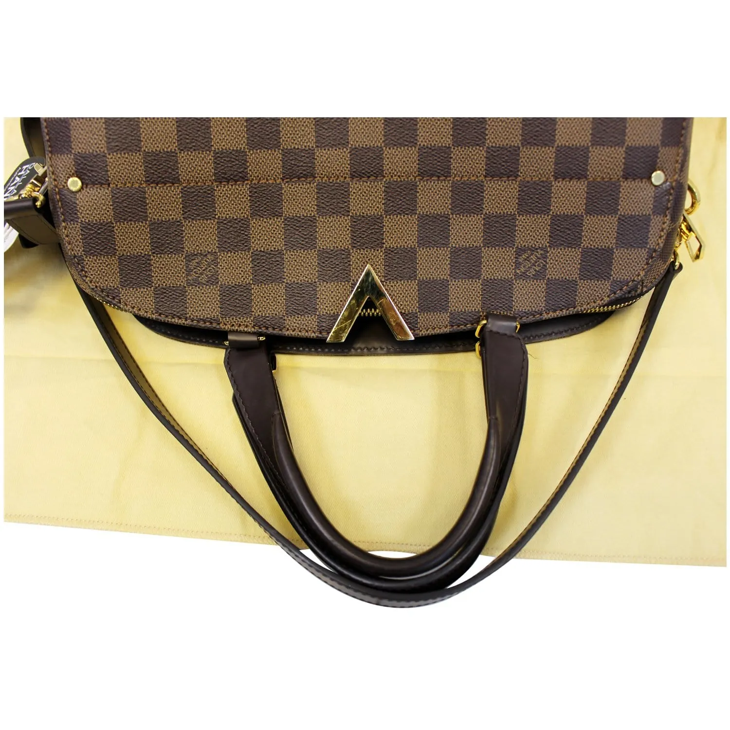 LOUIS VUITTON Kensington Bowling Damier Ebene Shoulder Handbag