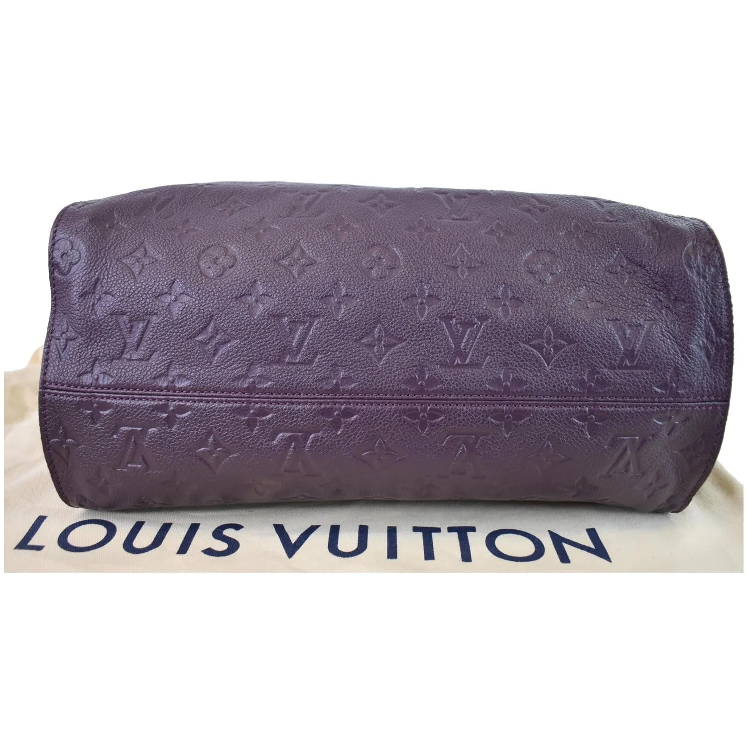 LOUIS VUITTON Lumineuse PM Monogram Empreinte Leather Shoulder Bag Plum