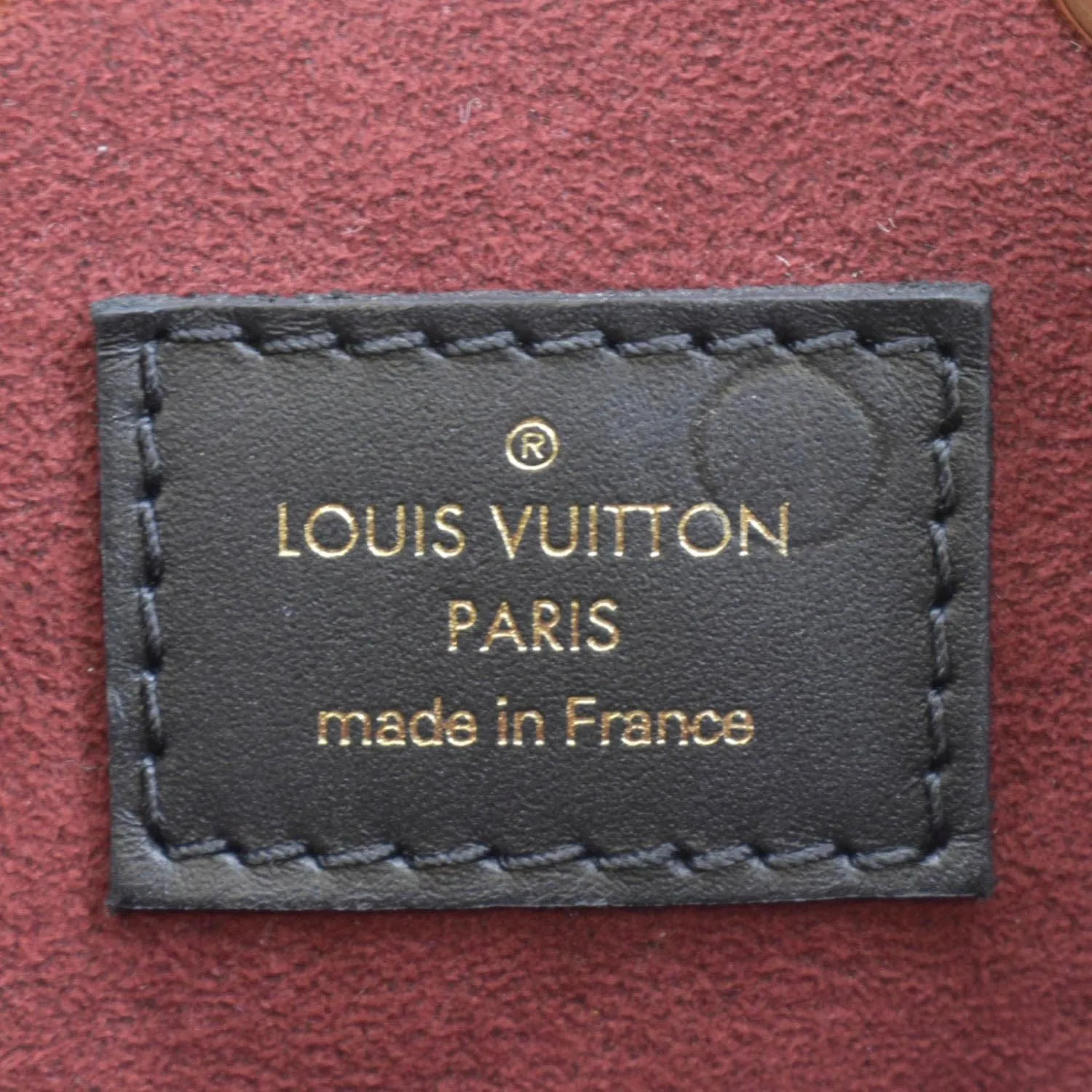 LOUIS VUITTON NeoNoe MM Bicolor Monogram Empreinte Leather Shoulder Bag Black