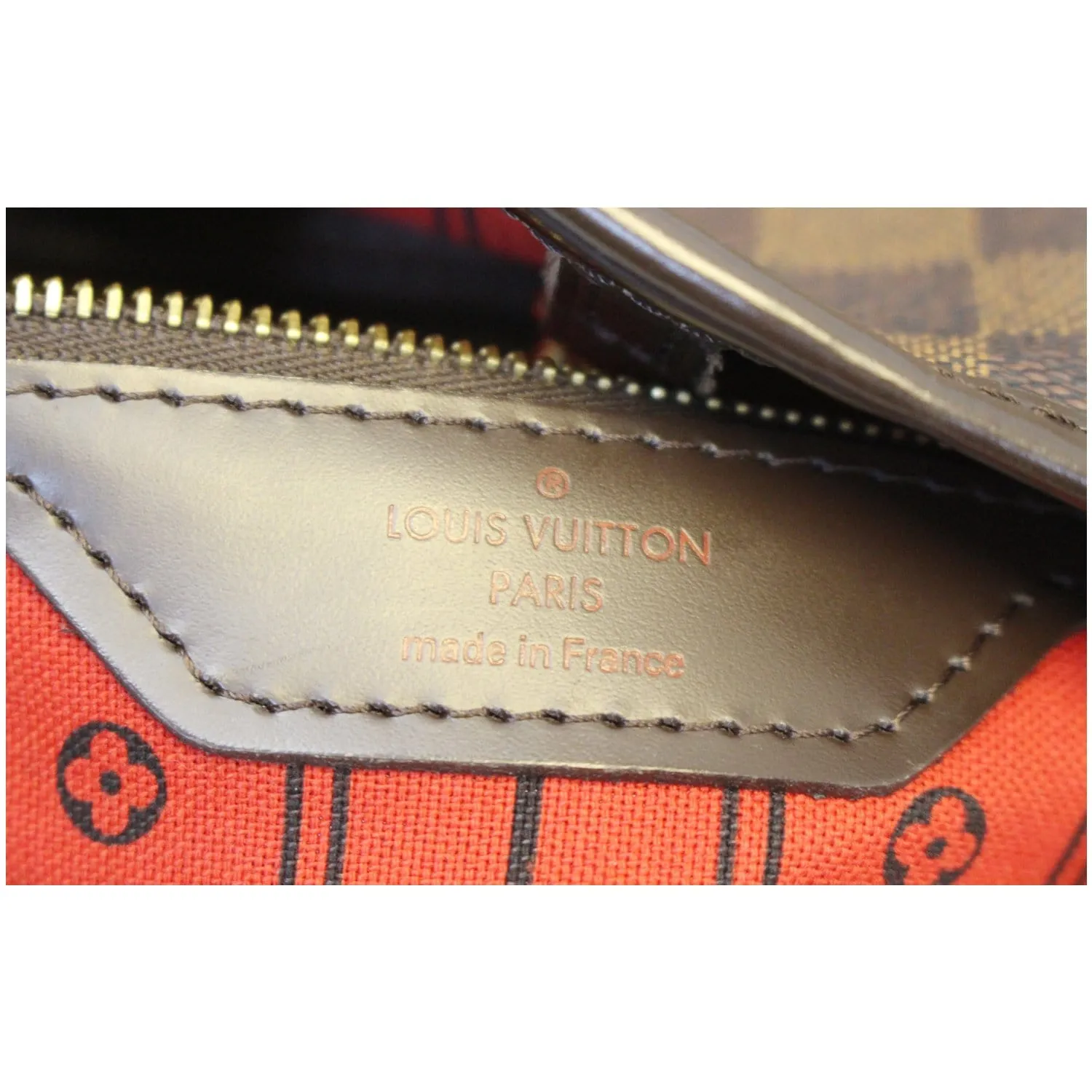 LOUIS VUITTON Neverfull MM Damier Ebene Tote Shoulder Bag