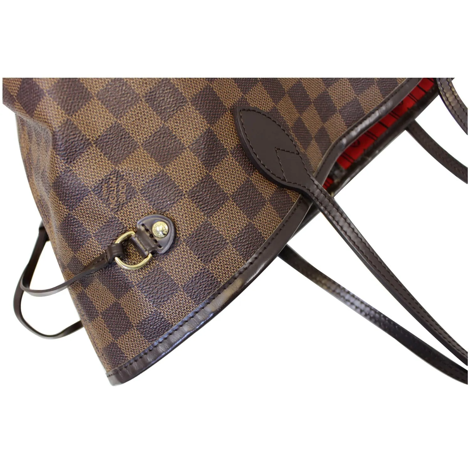 LOUIS VUITTON Neverfull MM Damier Ebene Tote Shoulder Bag