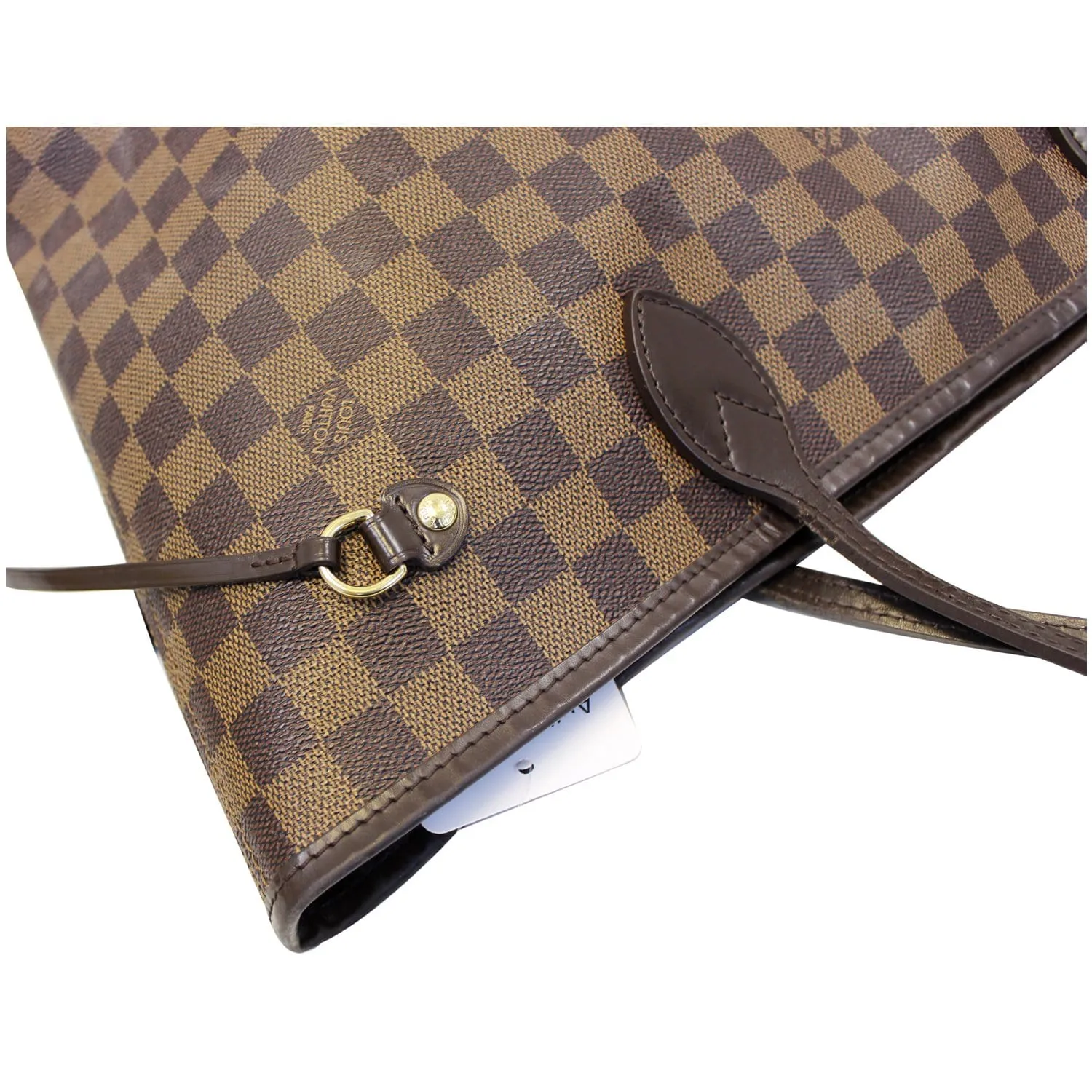 LOUIS VUITTON Neverfull MM Damier Ebene Tote Shoulder Bag