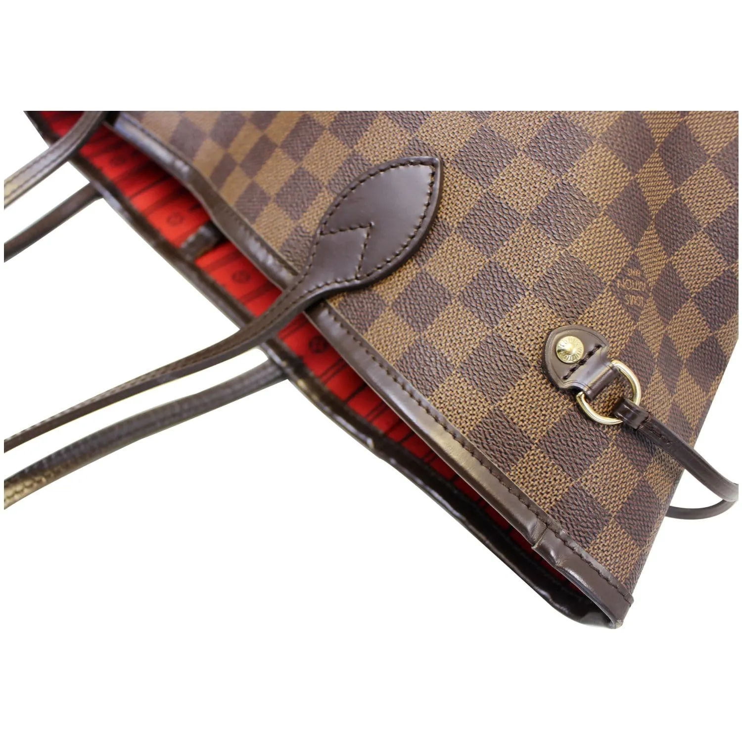 LOUIS VUITTON Neverfull MM Damier Ebene Tote Shoulder Bag