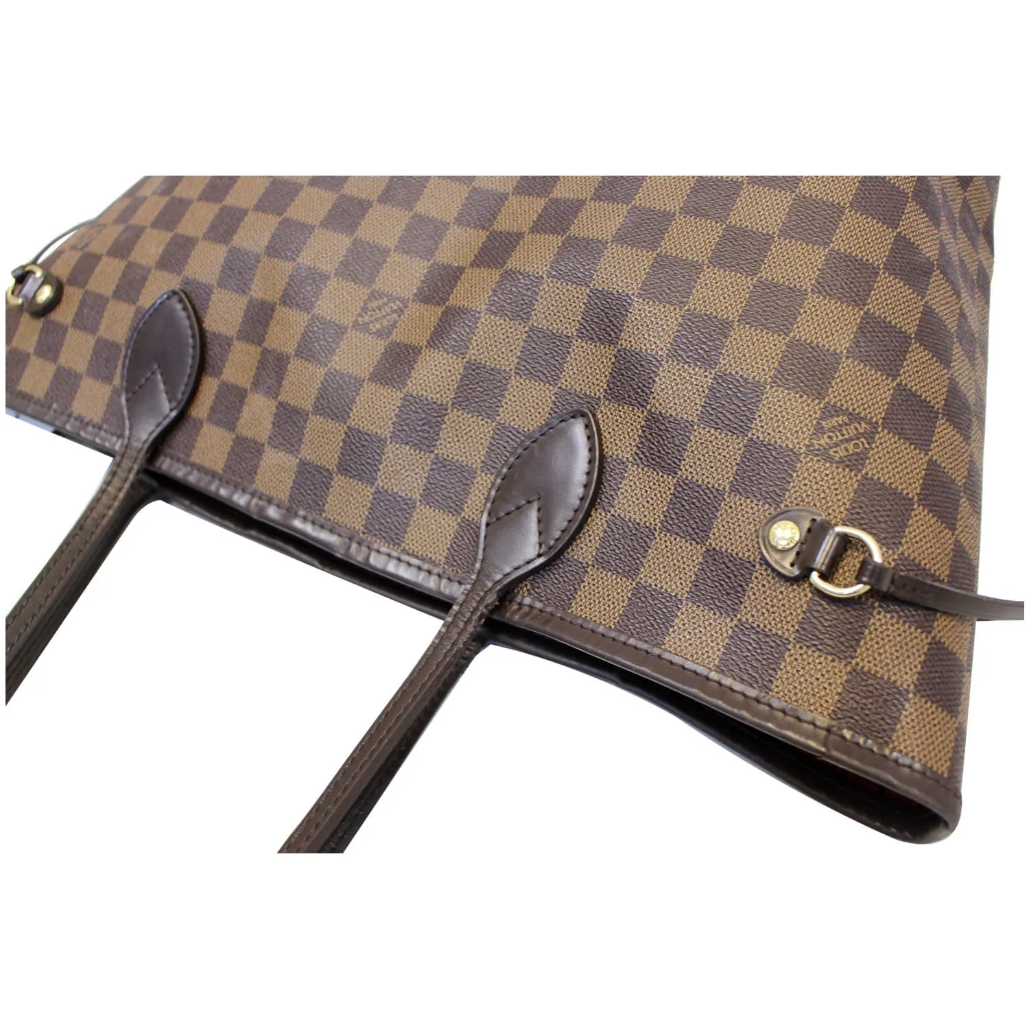 LOUIS VUITTON Neverfull MM Damier Ebene Tote Shoulder Bag