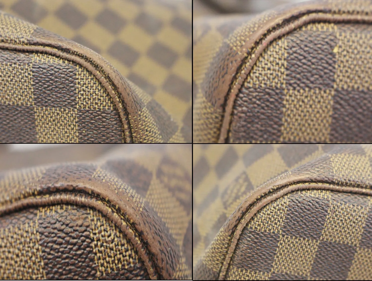 LOUIS VUITTON Neverfull MM Damier Ebene Tote Shoulder Bag