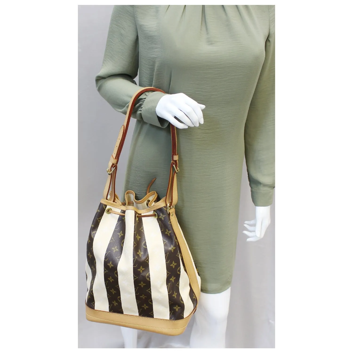 LOUIS VUITTON Noe Large Monogram Rayure Shoulder Bag