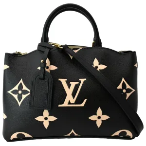 LOUIS VUITTON Petit Palais Embossed Leather Shoulder Bag Bicolor