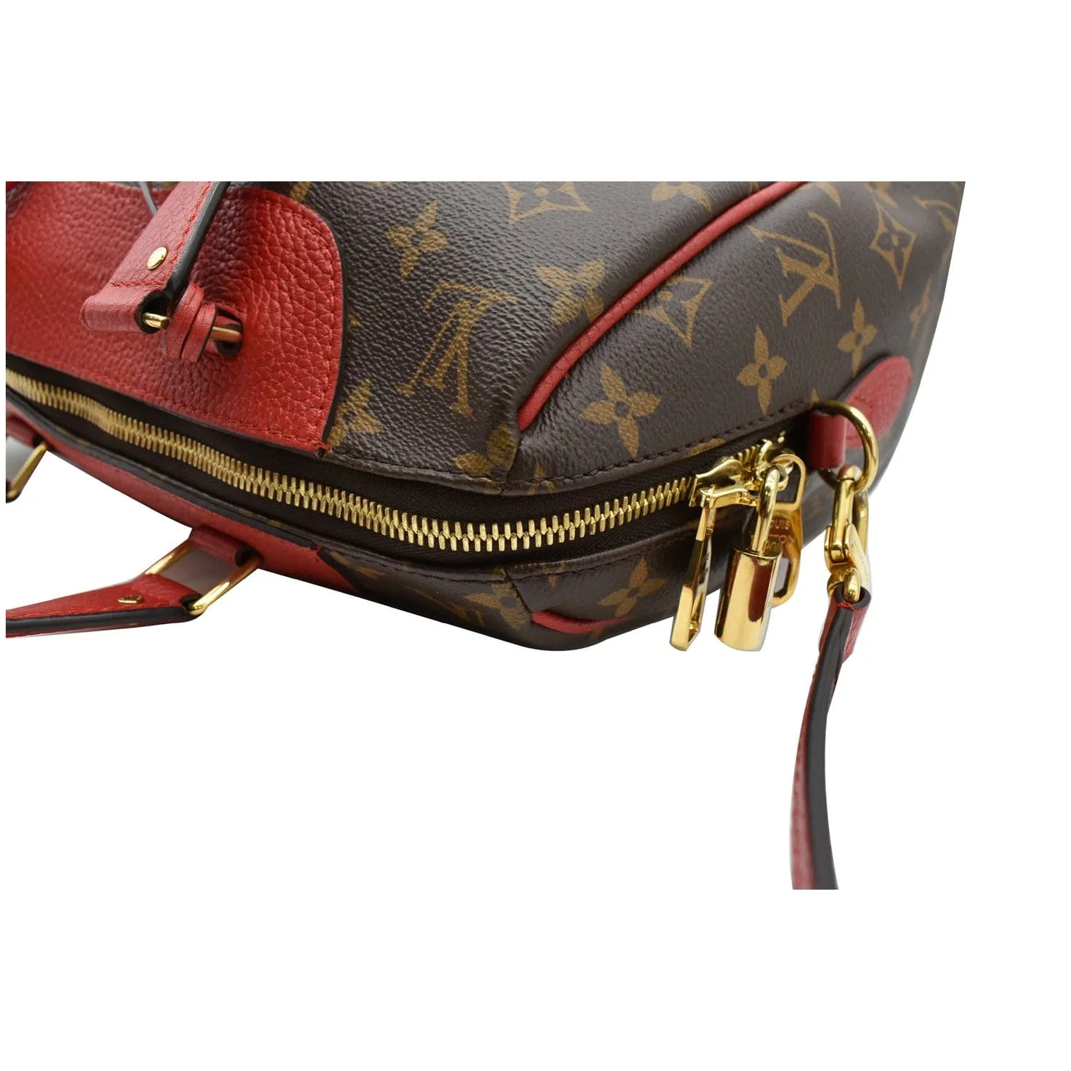 LOUIS VUITTON Retiro NM Monogram Canvas 2Way Shoulder Bag Red