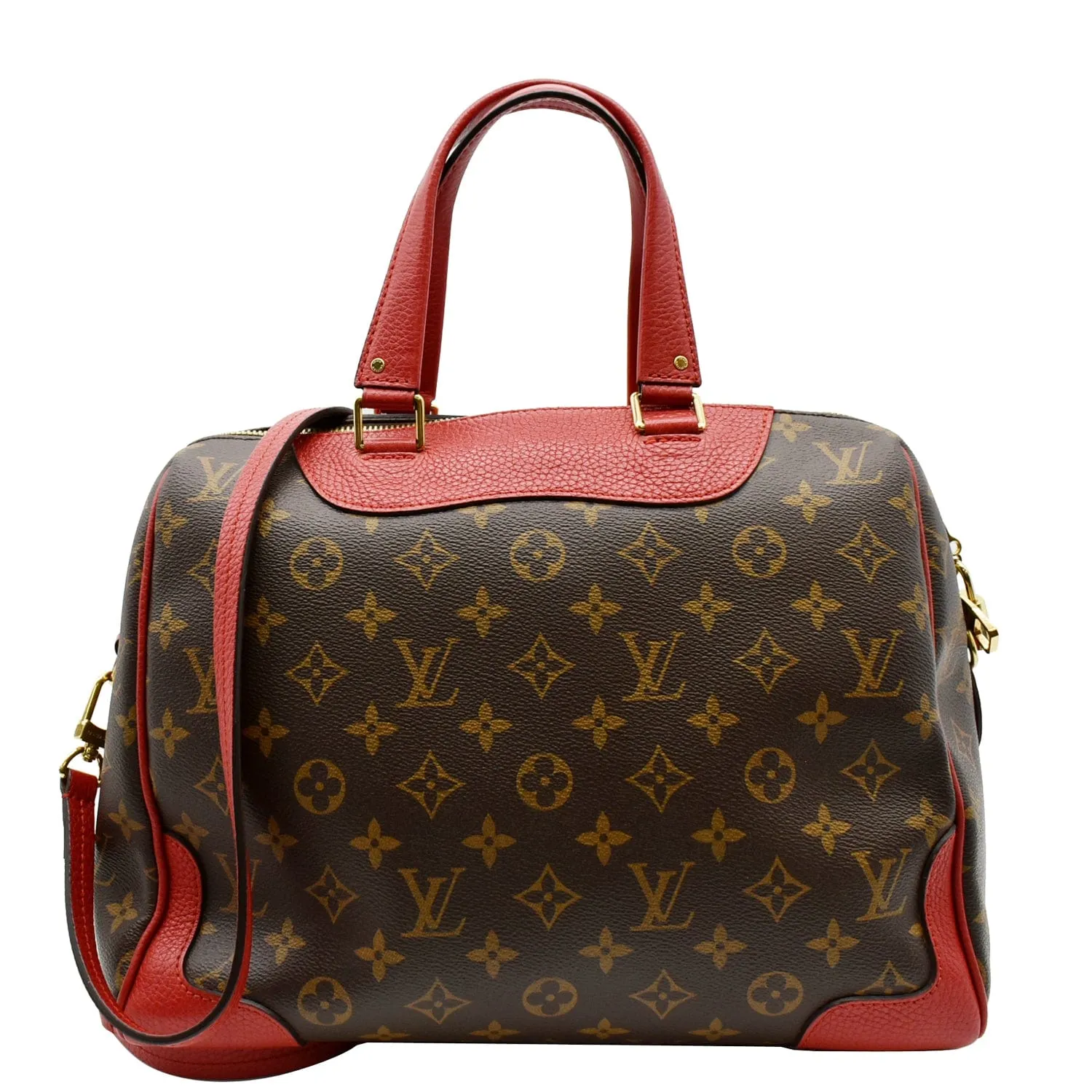LOUIS VUITTON Retiro NM Monogram Canvas 2Way Shoulder Bag Red
