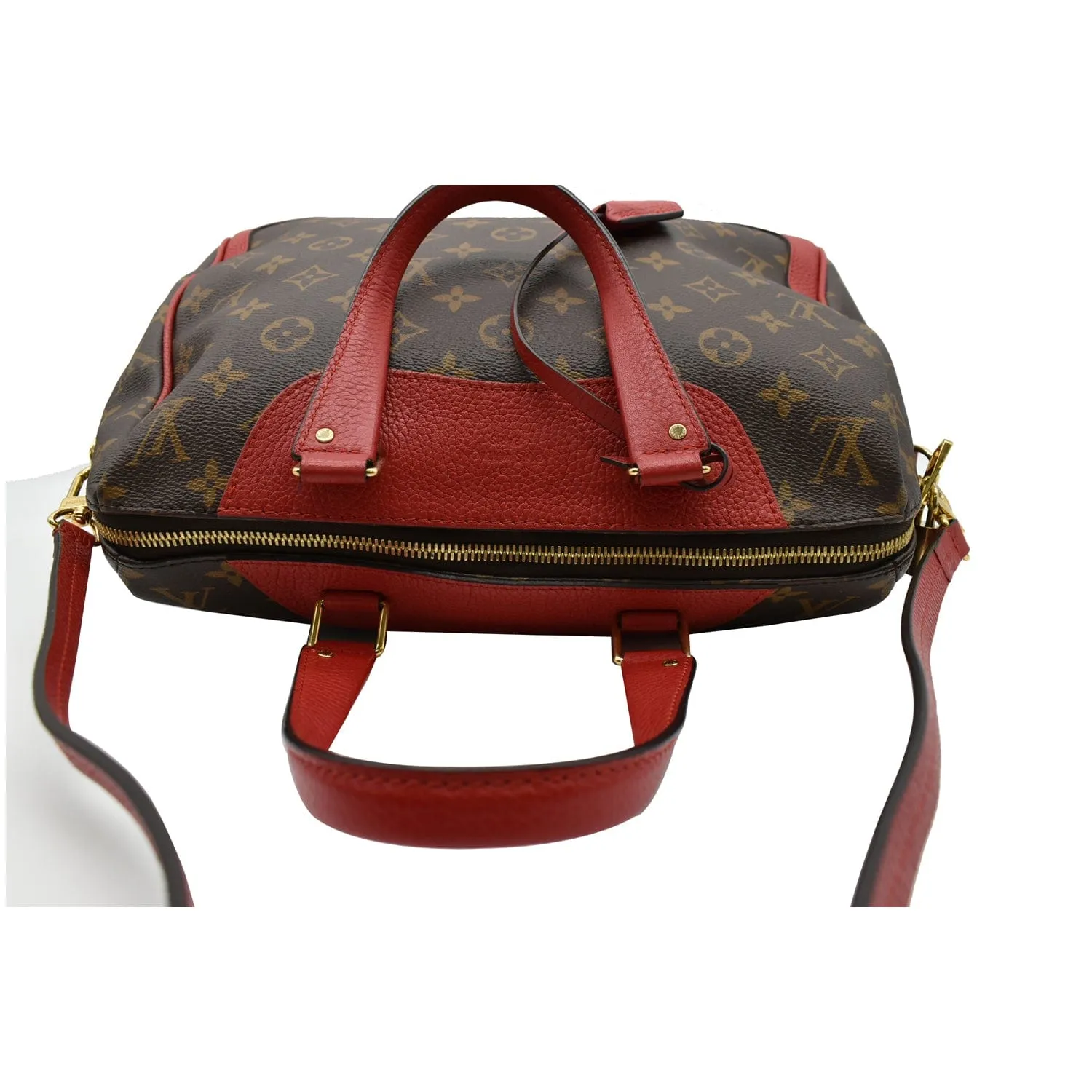 LOUIS VUITTON Retiro NM Monogram Canvas 2Way Shoulder Bag Red