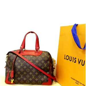 LOUIS VUITTON Retiro NM Monogram Canvas Shoulder Bag Coquelicot