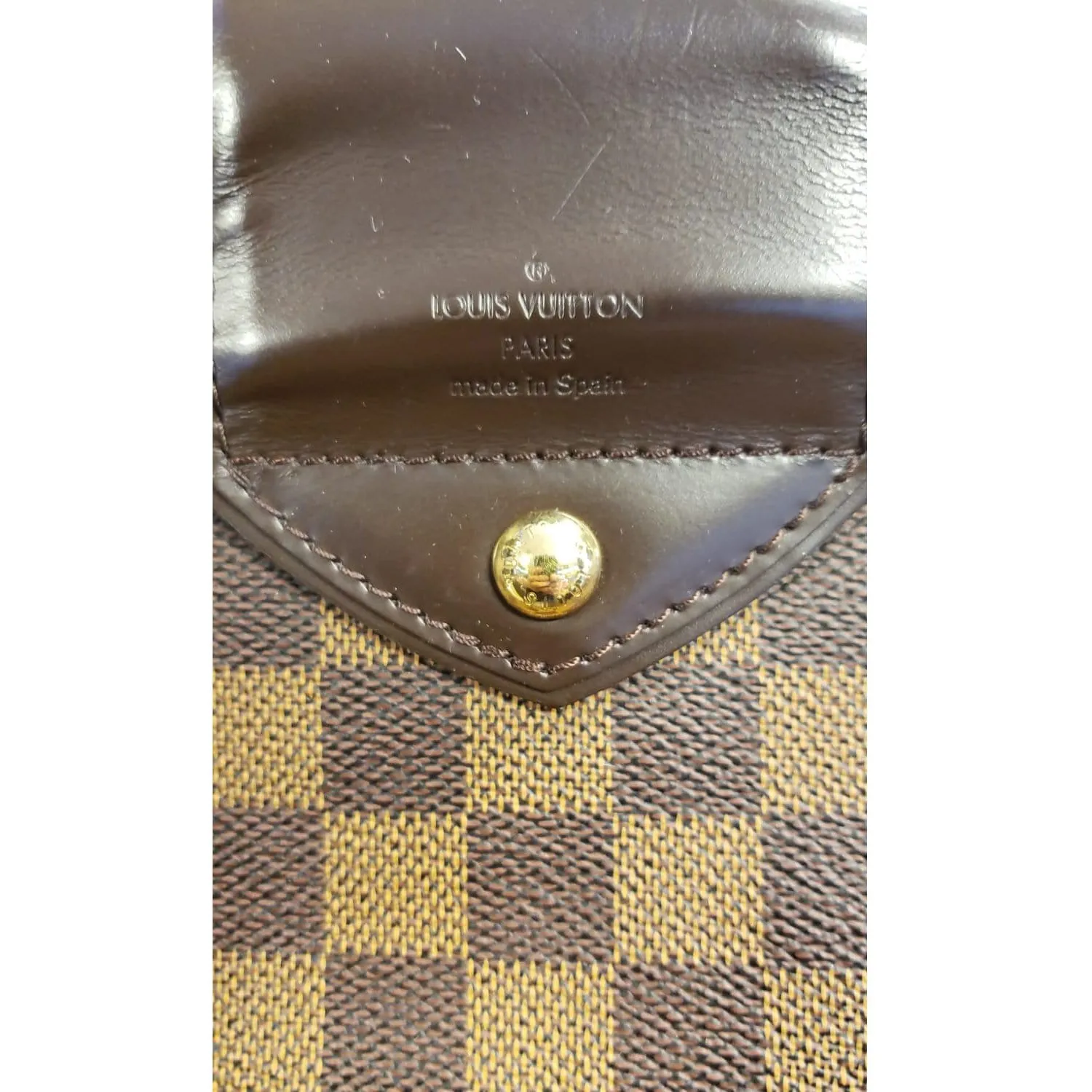 LOUIS VUITTON Sistina MM Damier Ebene Shoulder Bag Brown