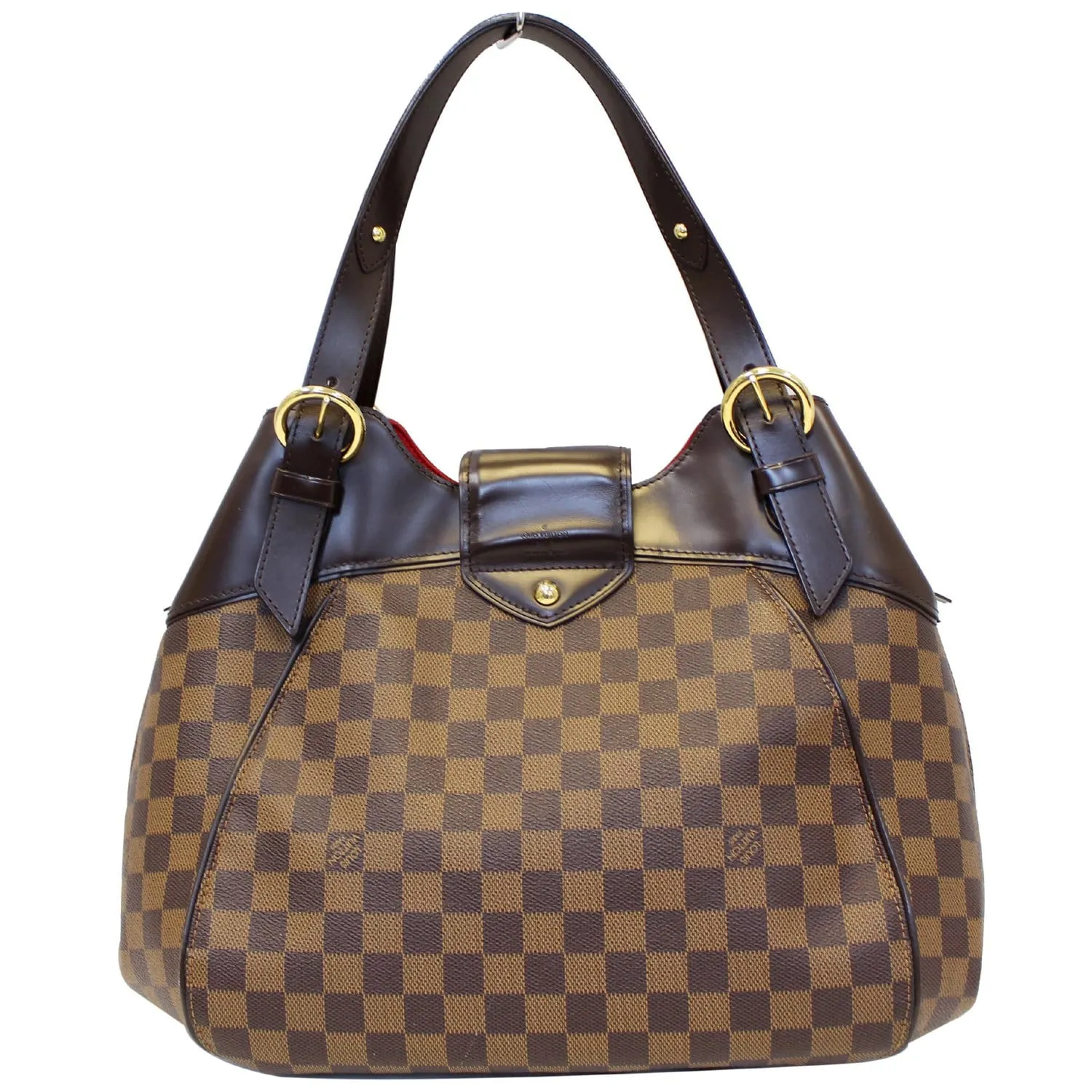 LOUIS VUITTON Sistina MM Damier Ebene Shoulder Bag Brown