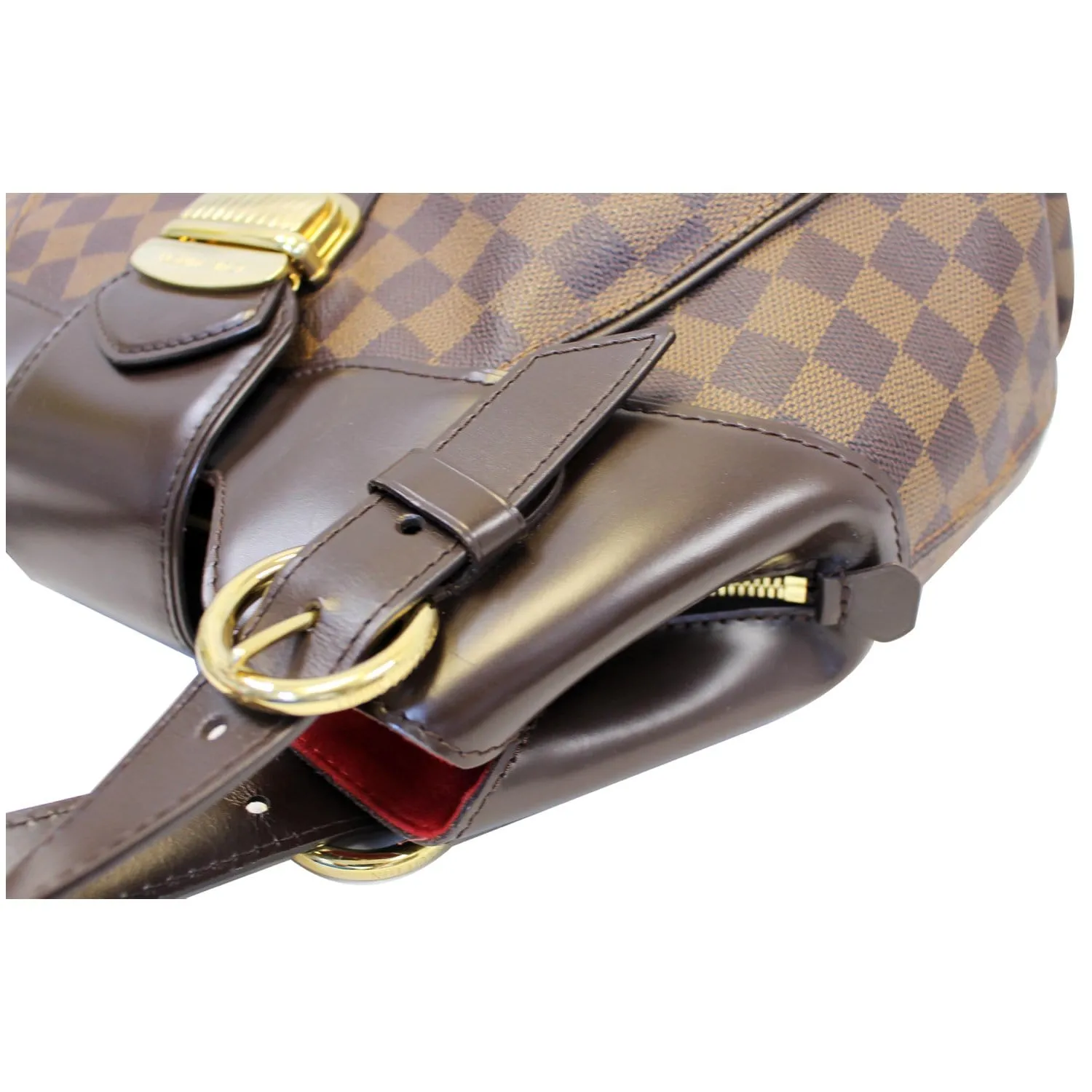 LOUIS VUITTON Sistina MM Damier Ebene Shoulder Bag Brown