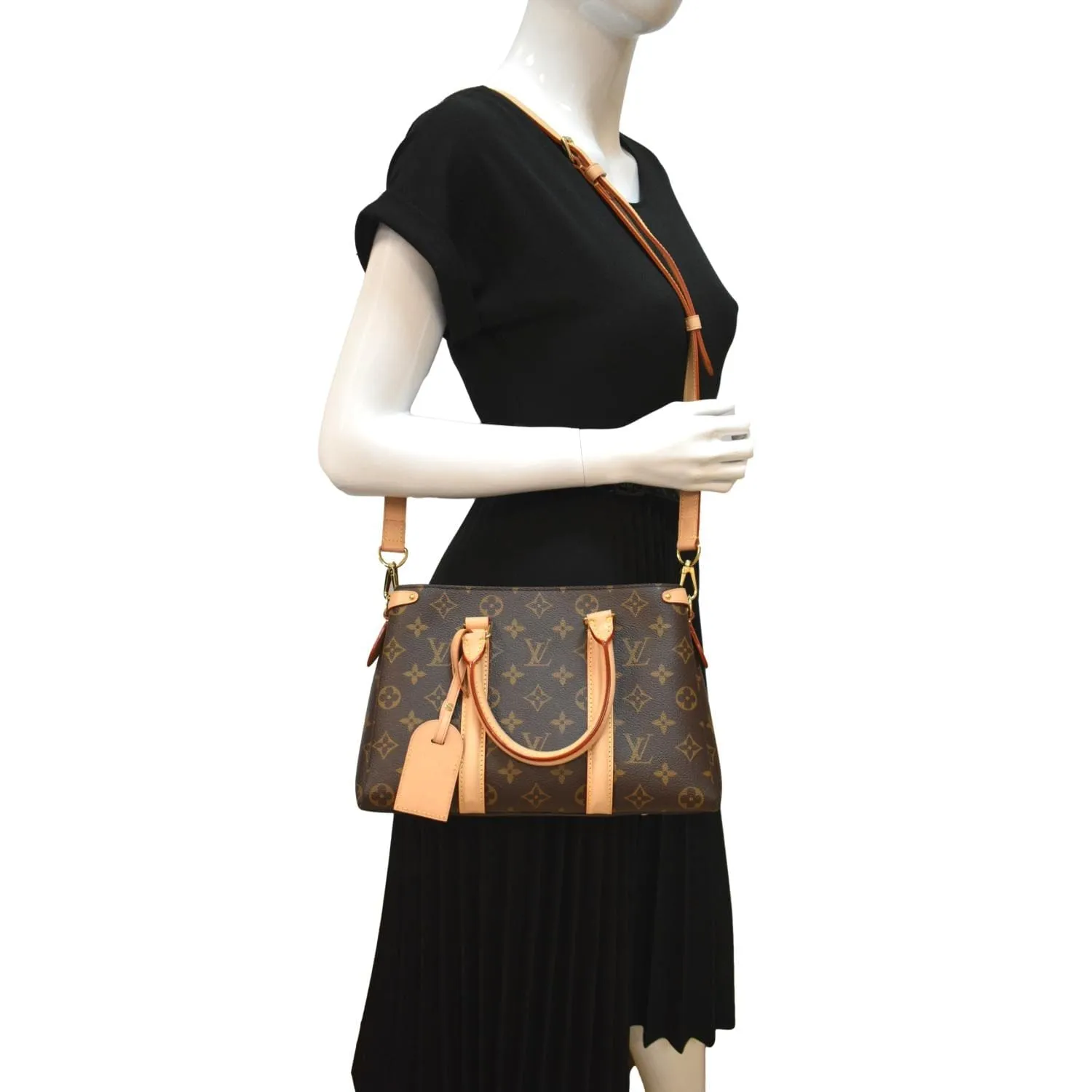 LOUIS VUITTON Soufflot BB Monogram Canvas Shoulder Crossbody Bag Brown