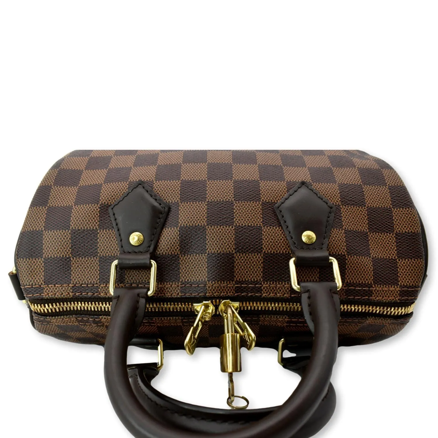 LOUIS VUITTON Speedy 25 Bandouliere Damier Ebene Shoulder Bag Brown