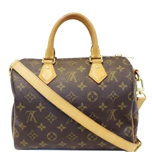 Louis Vuitton Speedy 25 Bandouliere Monogram Canvas Shoulder Bag