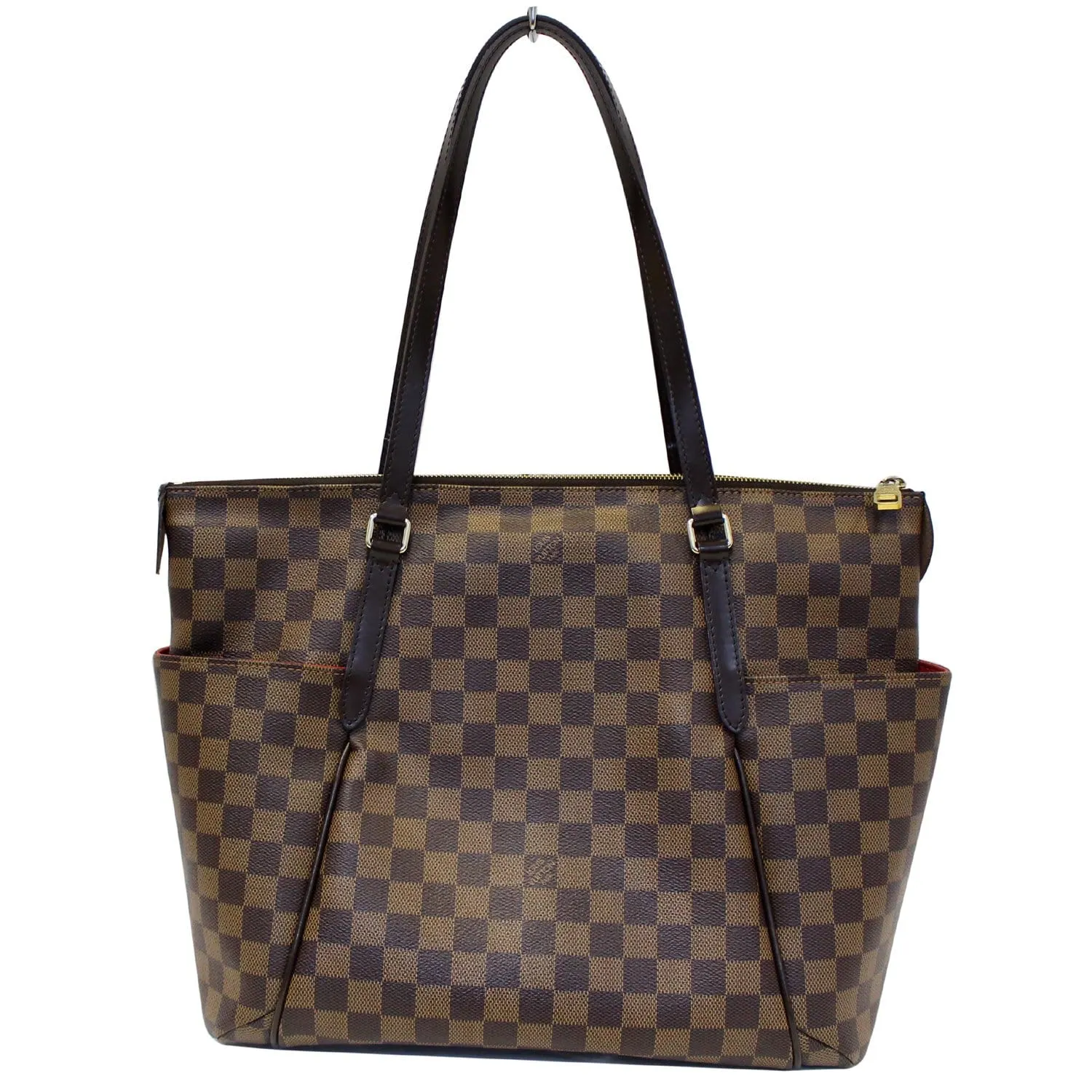 LOUIS VUITTON Totally MM Damier Ebene Shoulder Bag Brown