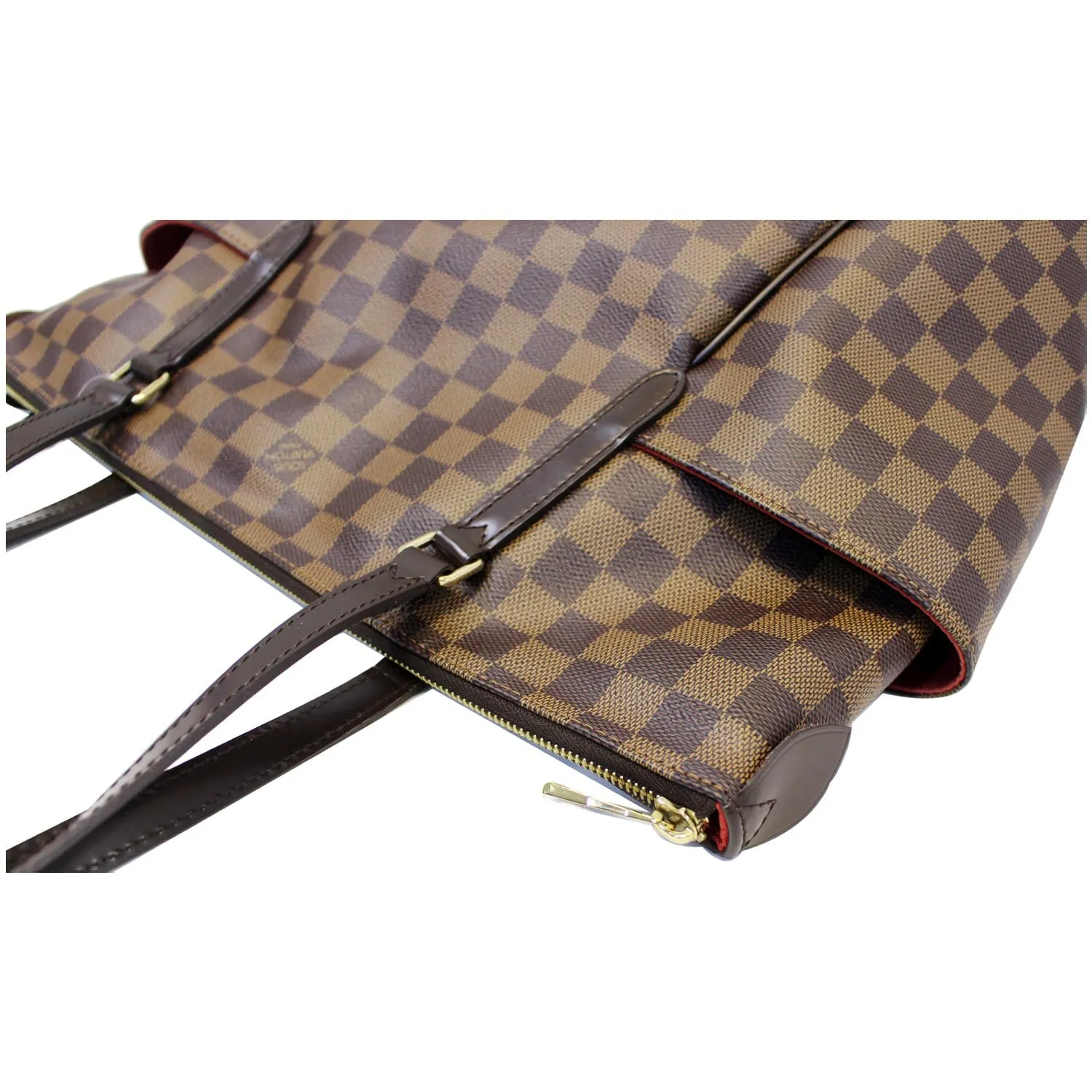 LOUIS VUITTON Totally MM Damier Ebene Shoulder Bag Brown
