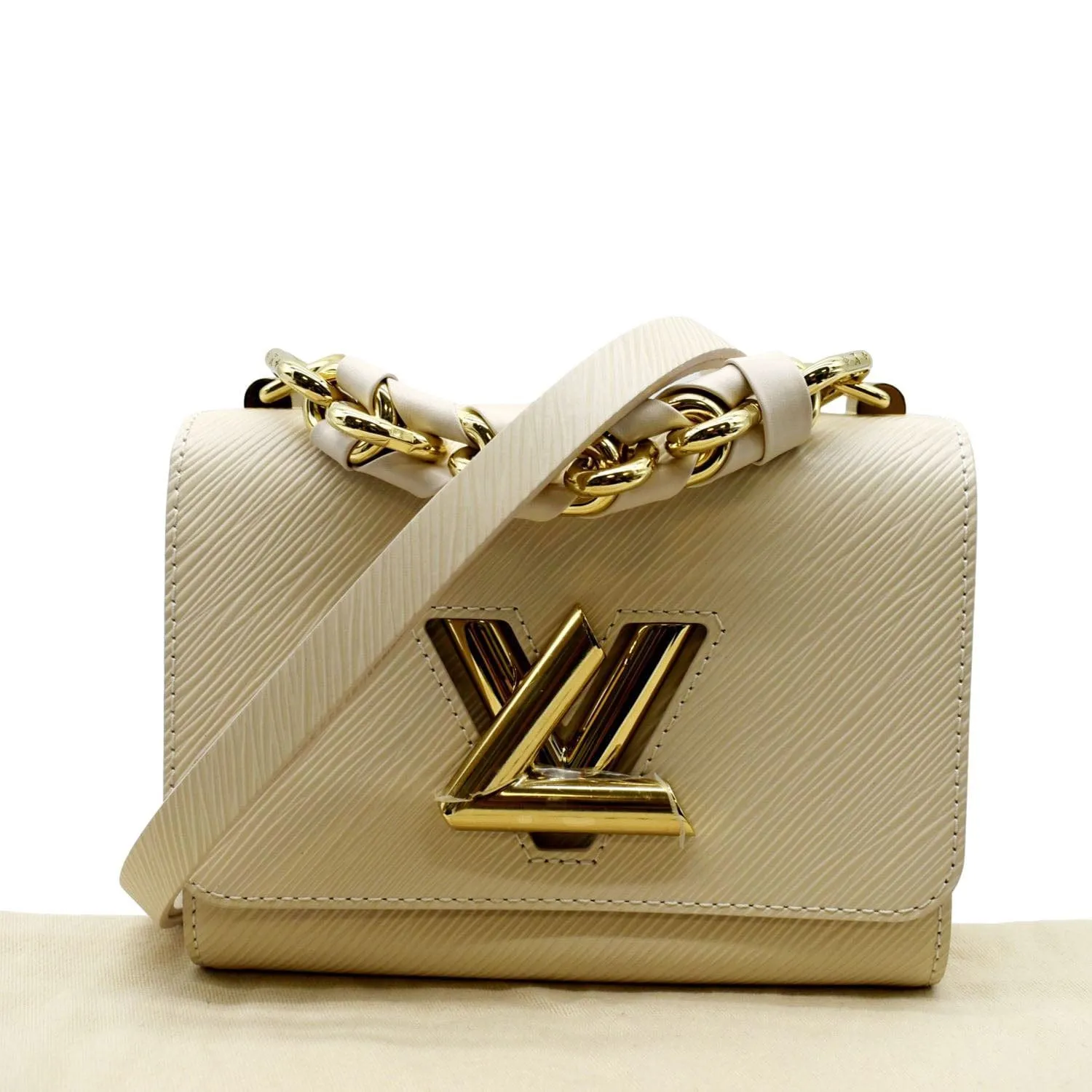 LOUIS VUITTON Twist PM Epi Leather Crossbody Bag Beige