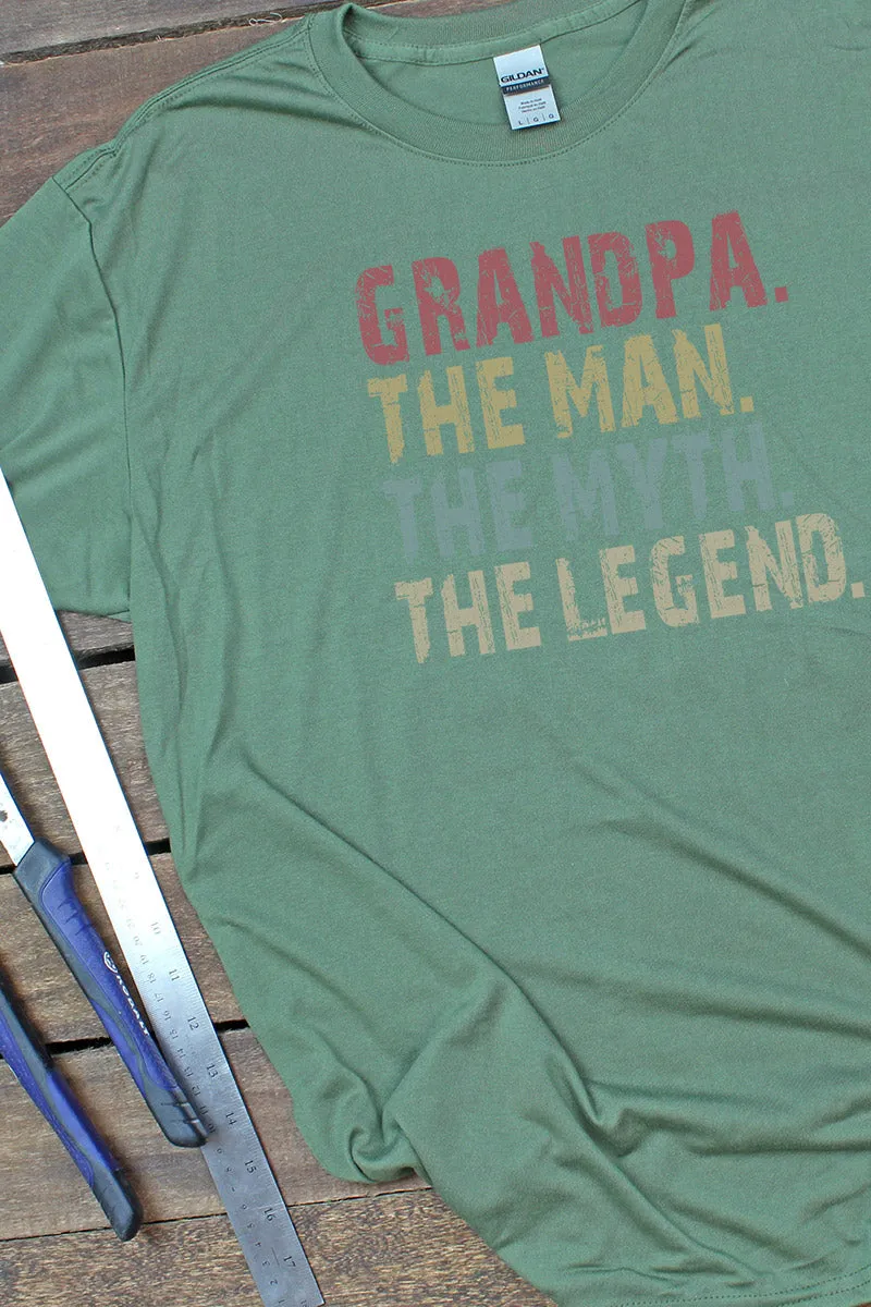 Man Myth Legend Grandpa Performance T-Shirt