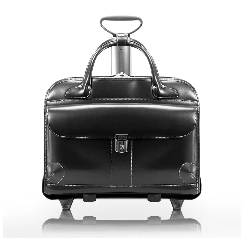 McKleinUSA Lakewood Leather Removable Wheel 15" Laptop Case