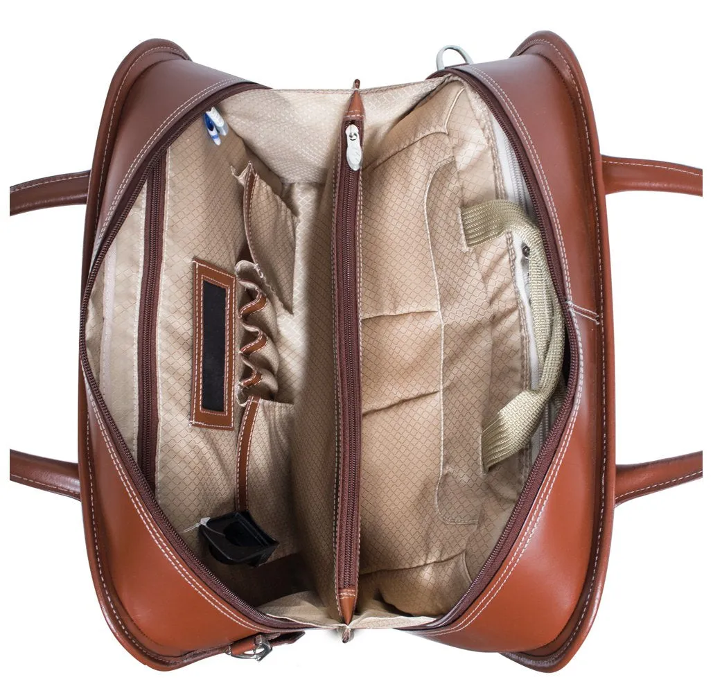 McKleinUSA Lakewood Leather Removable Wheel 15" Laptop Case