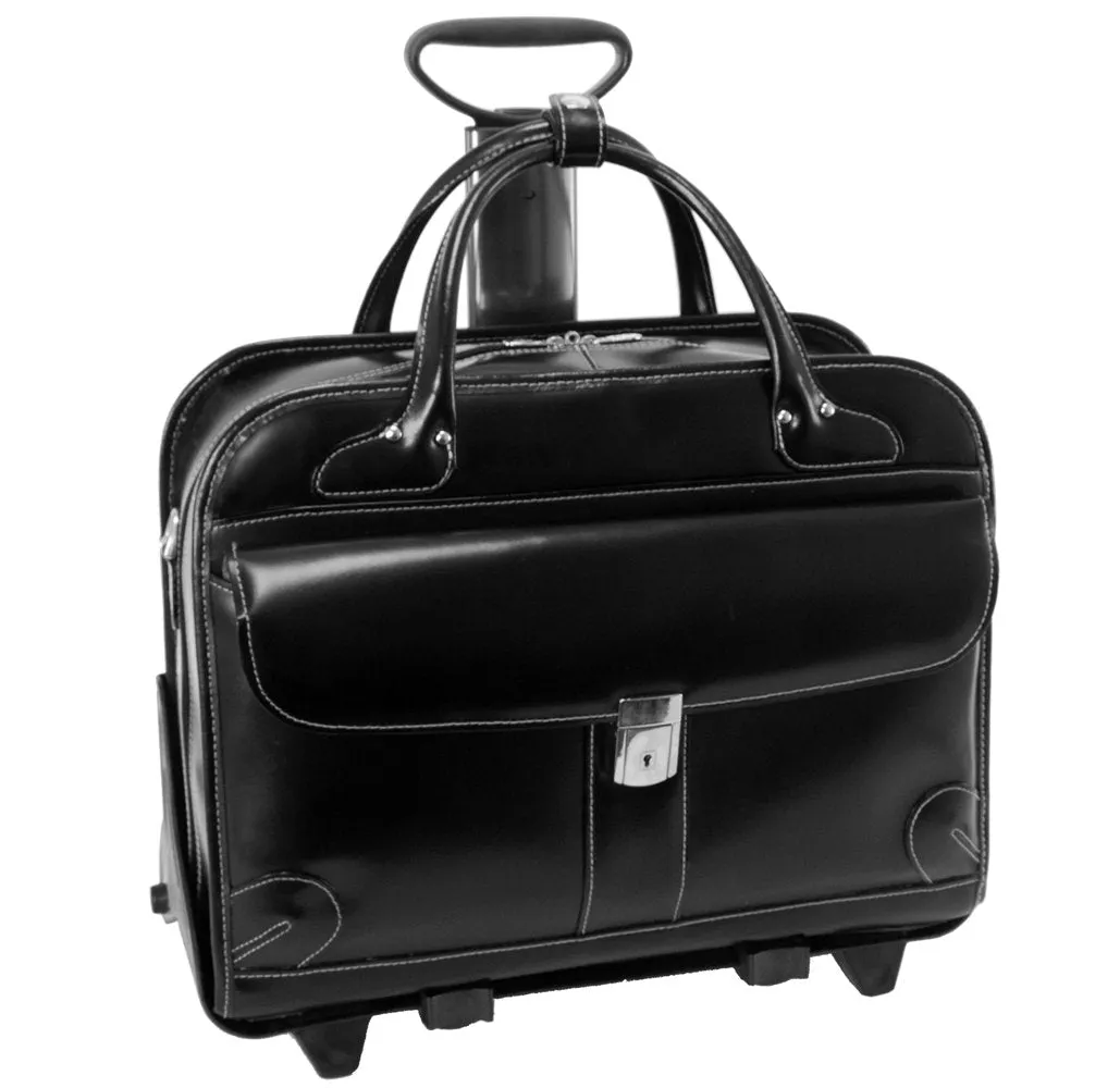 McKleinUSA Lakewood Leather Removable Wheel 15" Laptop Case