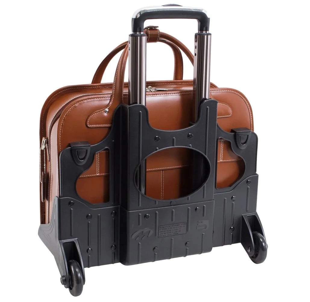 McKleinUSA Lakewood Leather Removable Wheel 15" Laptop Case