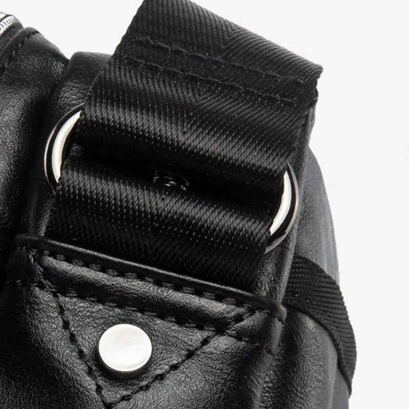 Men Retro Headphone Hole Design Waterproof Work Bag Crossbody Bags