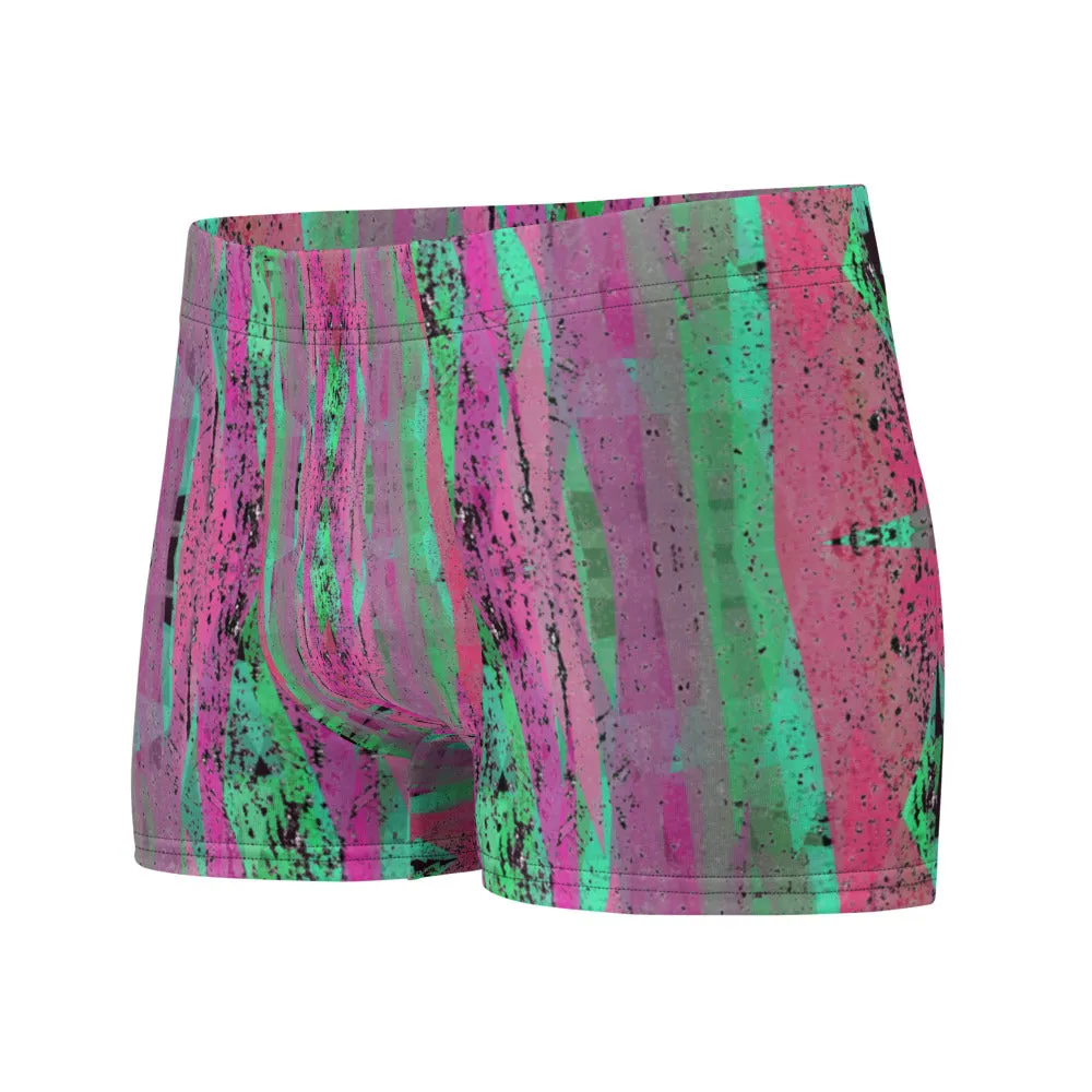 Mens Boxer Briefs | Crimson Pattern | Retro Victorian Style