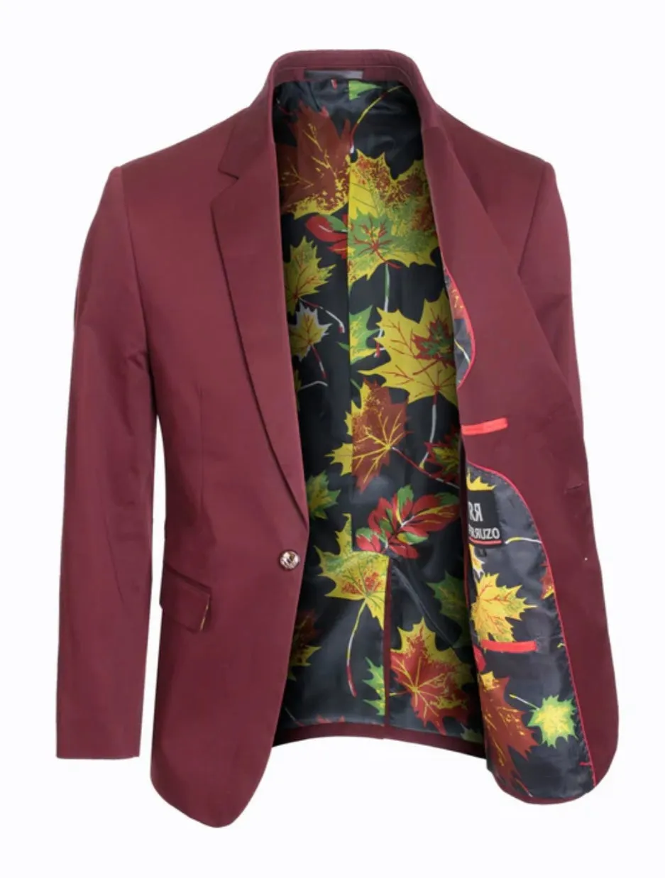 Men's Burgundy Blazer