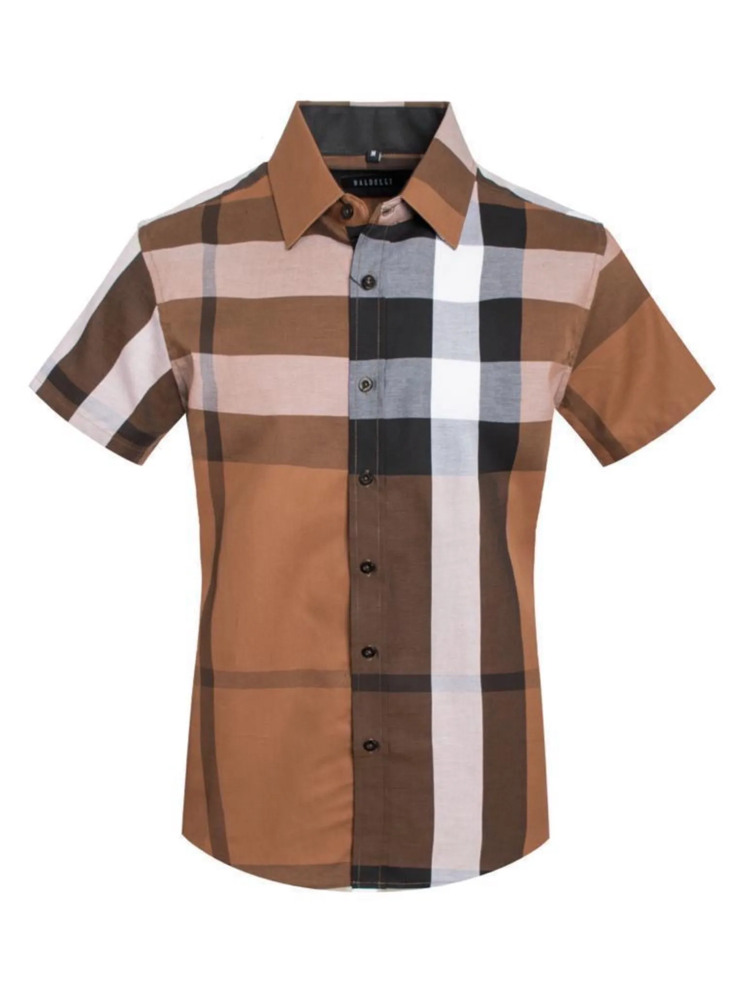 Men's Camel Berry Print Short Sleeve Shirt
