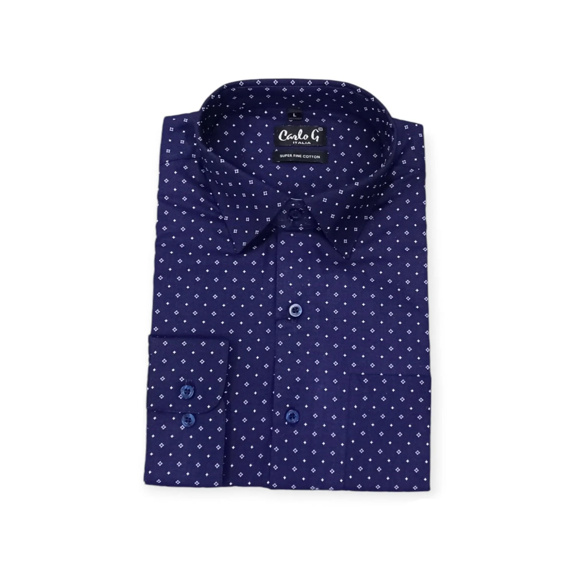 Men's Carlo G Long Sleeve Shirt Navy