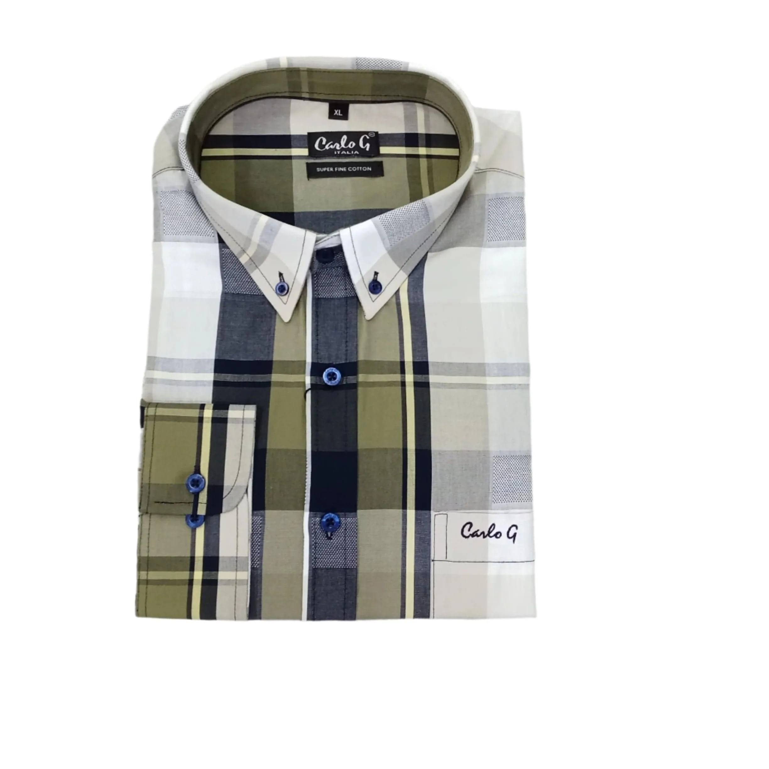 Men's Carlo G Long Sleeve Shirt Olive