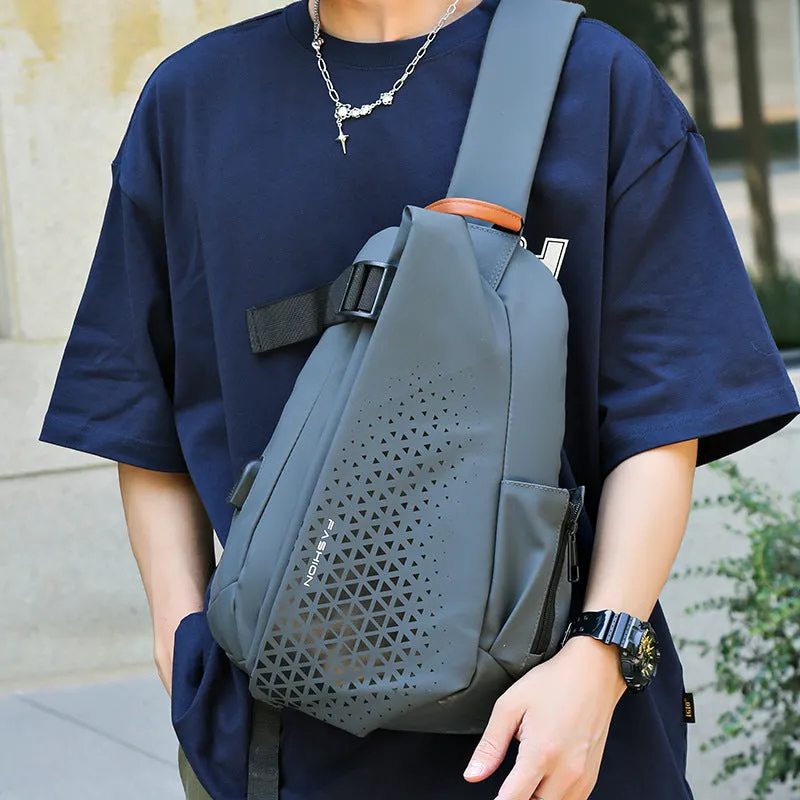 Men's Charming Comfortable Fashion Motorcycle Multifunctional Men's Chest Bags